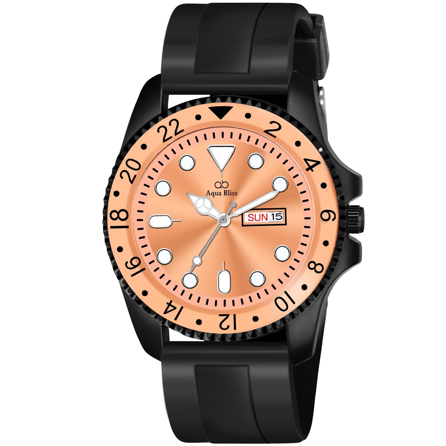     			AQUA BLISS - Black Silicon Analog Men's Watch