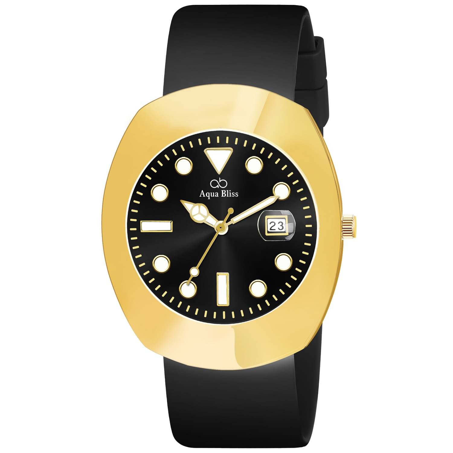     			AQUA BLISS - Black Silicon Analog Men's Watch