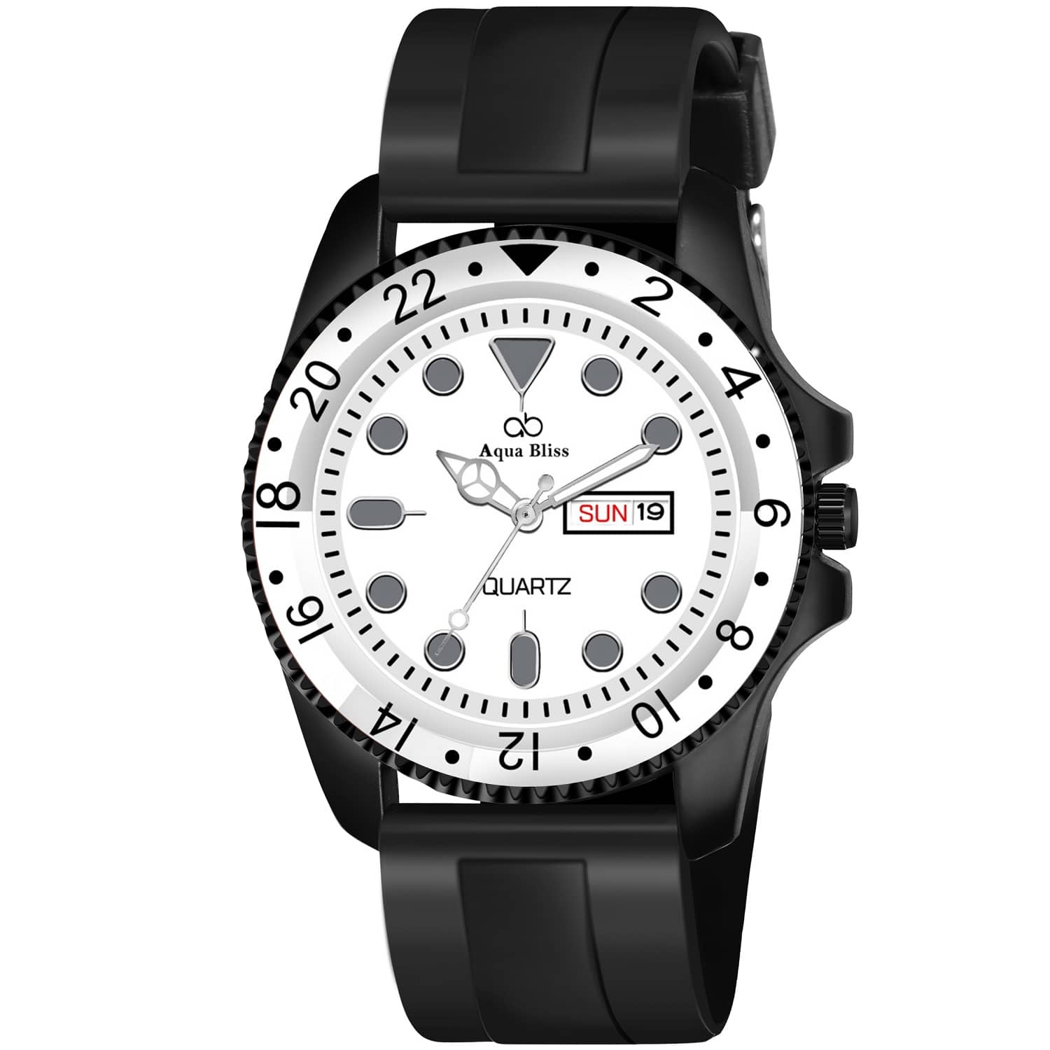 AQUA BLISS - Black Silicon Analog Men's Watch