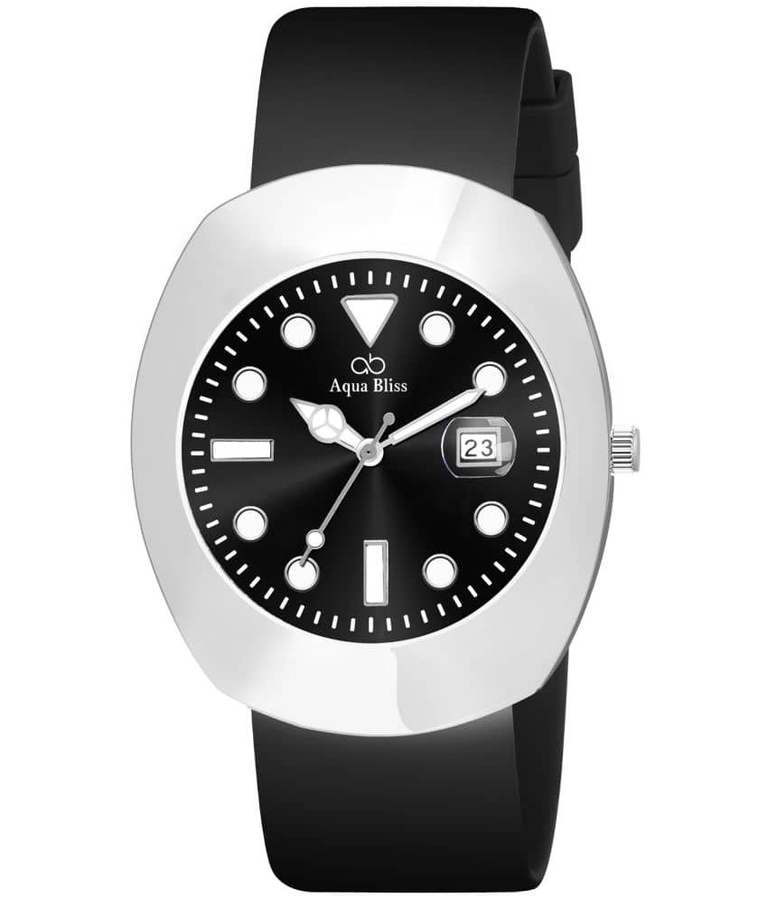 AQUA BLISS - Black Silicon Analog Men's Watch