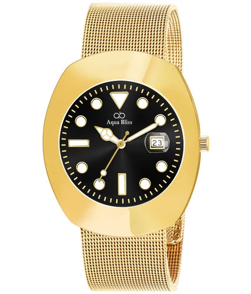 AQUA BLISS - Gold Stainless Steel Analog Men's Watch