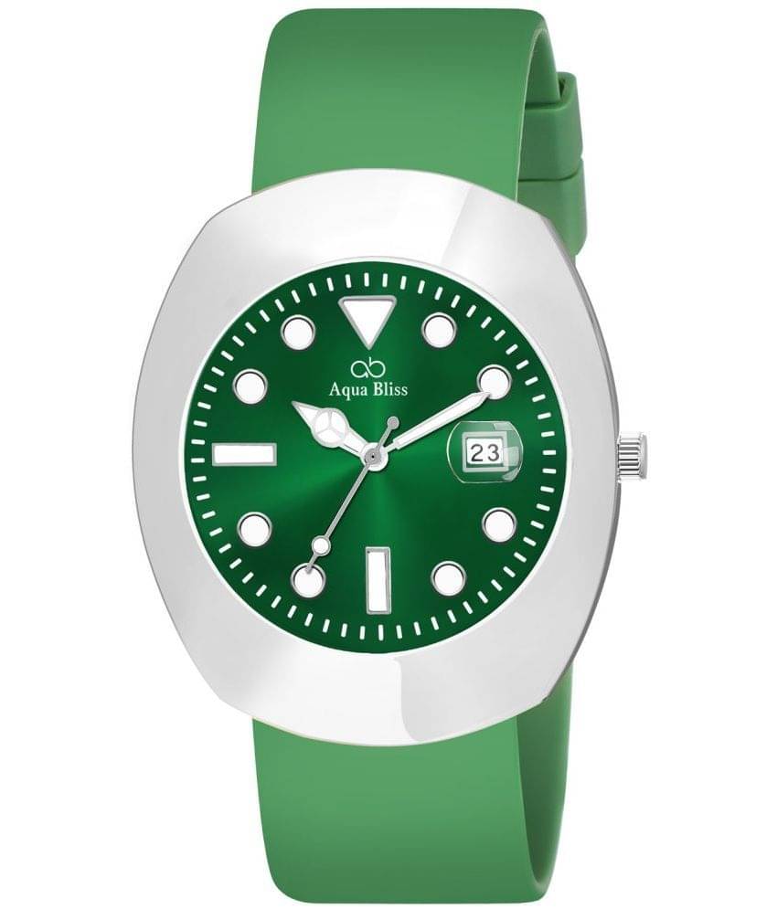     			AQUA BLISS - Green Silicon Analog Men's Watch
