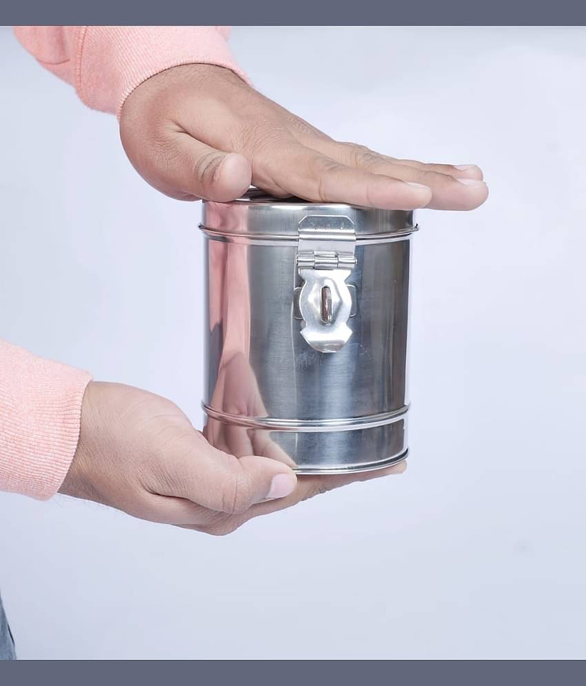 Alphonso - Stainless Steel Silver Piggy Bank ( Pack of 1 )