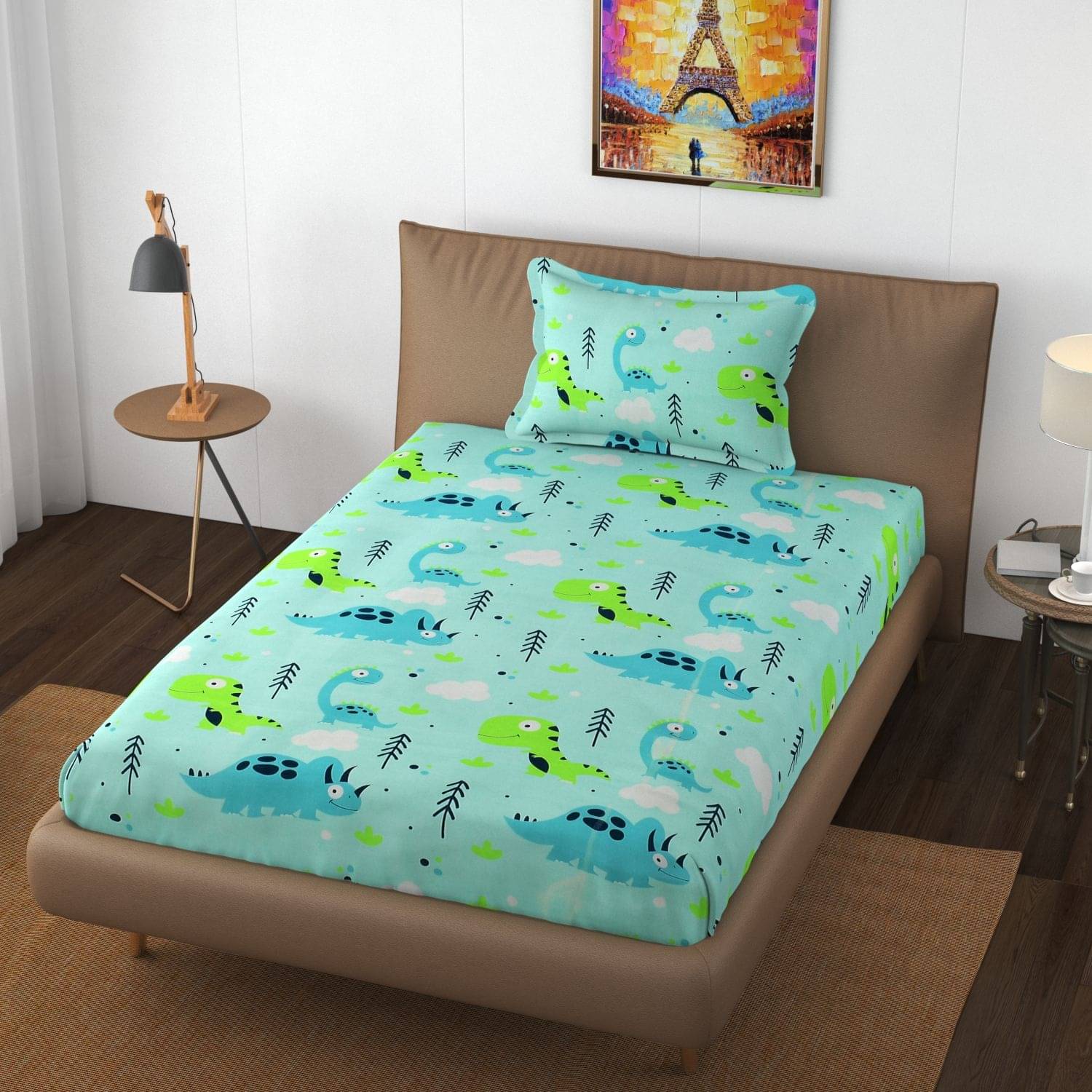 Apala Microfiber Abstract Single Bedsheet with 1 Pillow Cover - green Apala Microfiber Abstract Single Bedsheet with 1 Pillow Cover - green