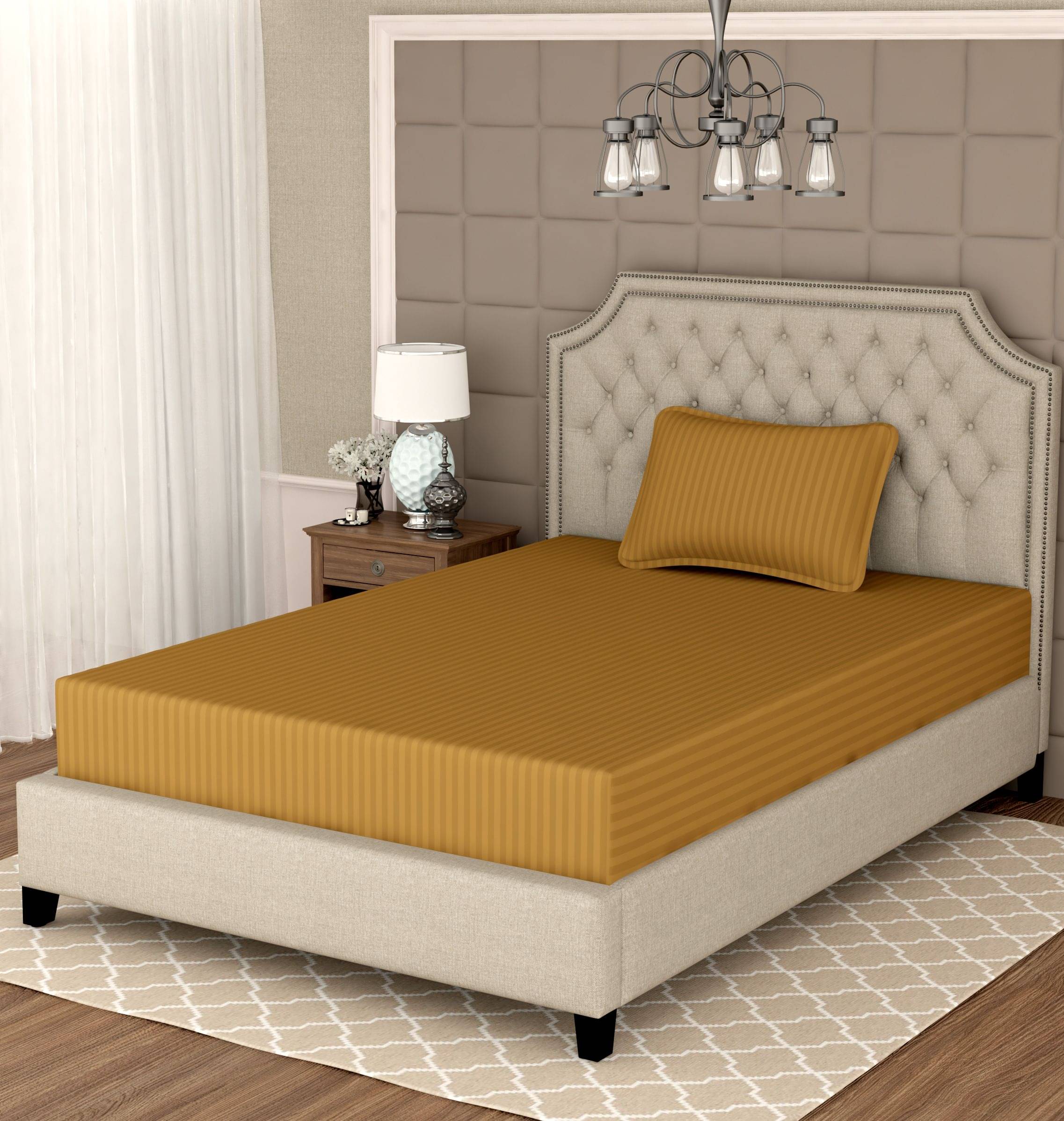     			Apala Microfiber Single Bedsheet ( Beige )