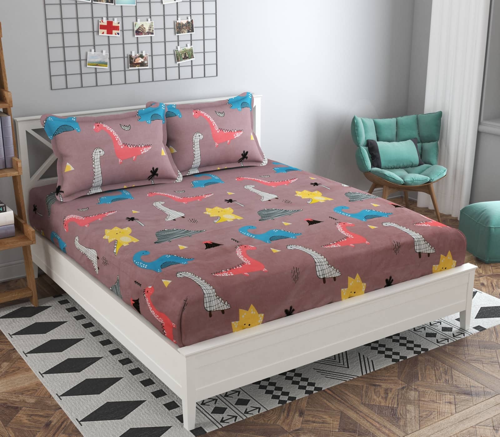 Apala Microfiber Double Bedsheet ( Brown )
