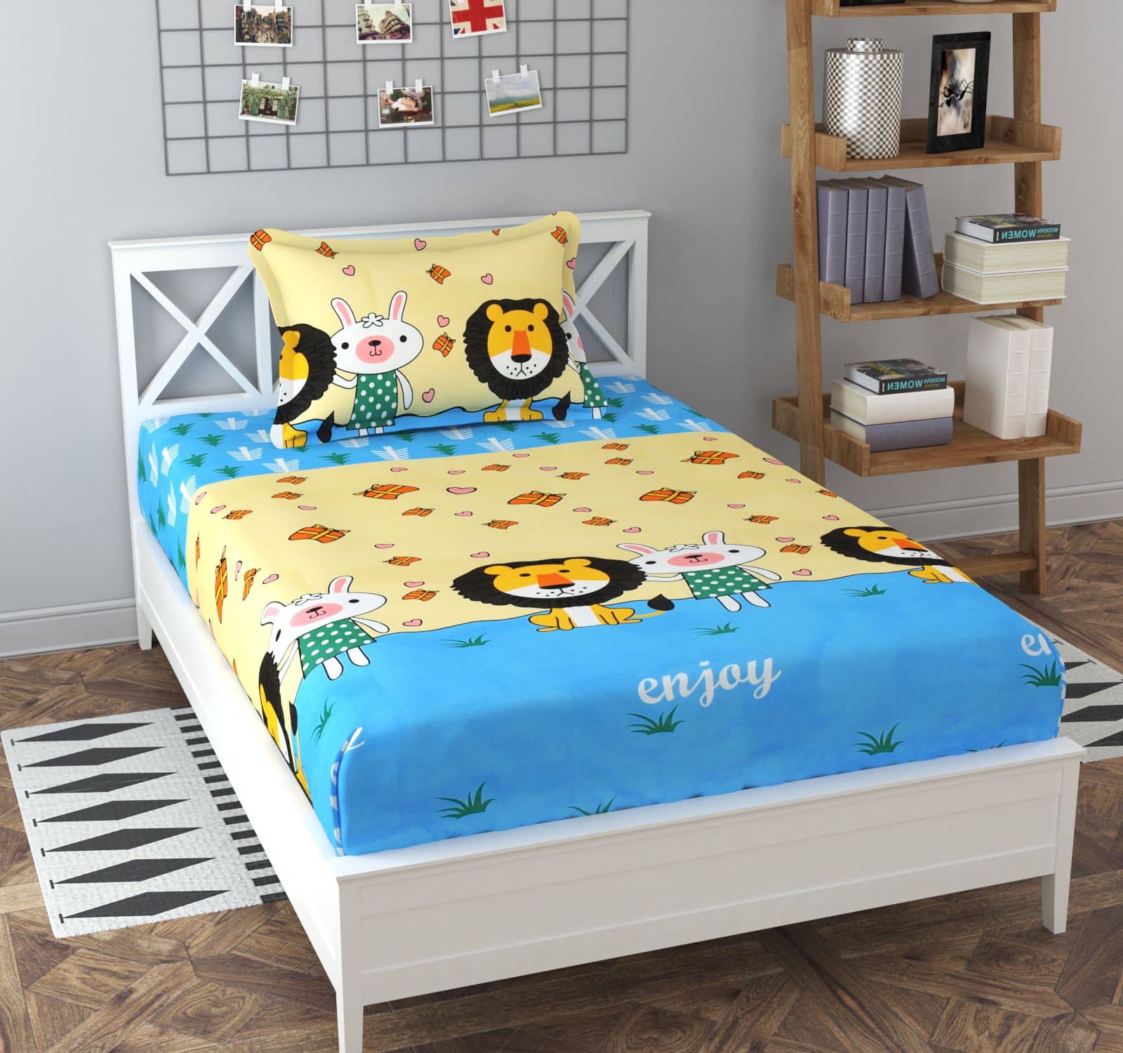Apala Microfiber Single Bedsheet ( Blue )