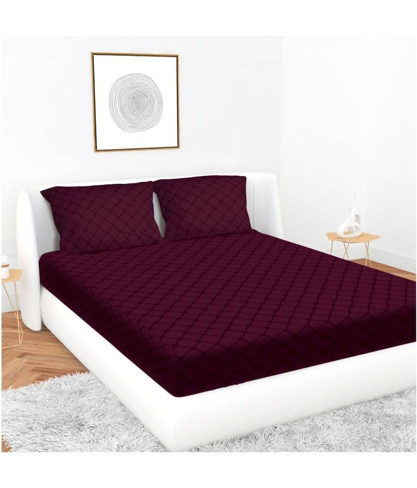     			Apala Microfiber Double Bedsheet ( Maroon )