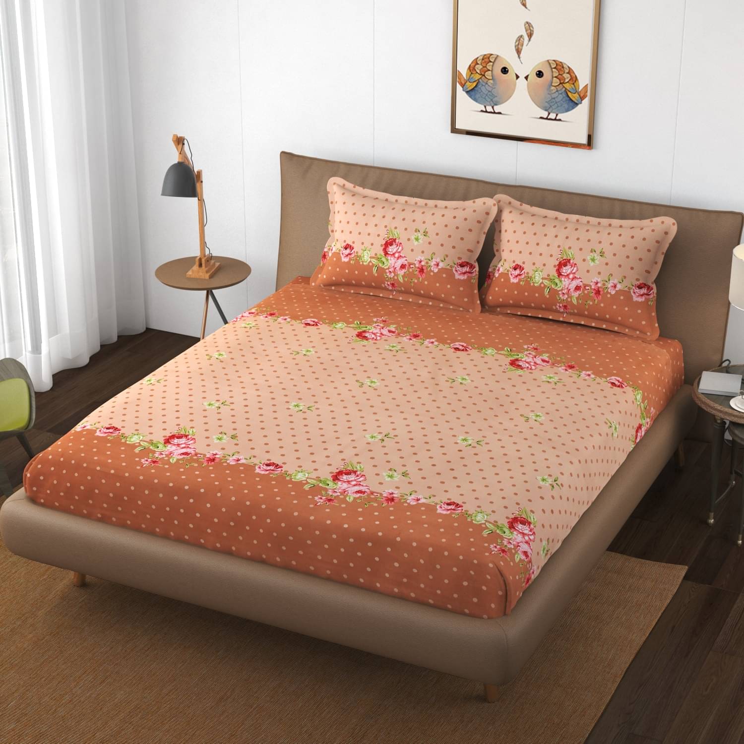 Apala Microfiber Double Bedsheet ( Brown ) Apala Microfiber Double Bedsheet ( Brown )