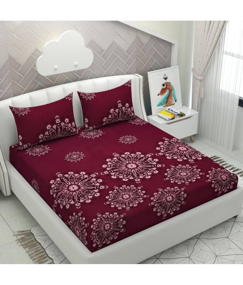 Apala Microfiber King Bedsheet ( Maroon )