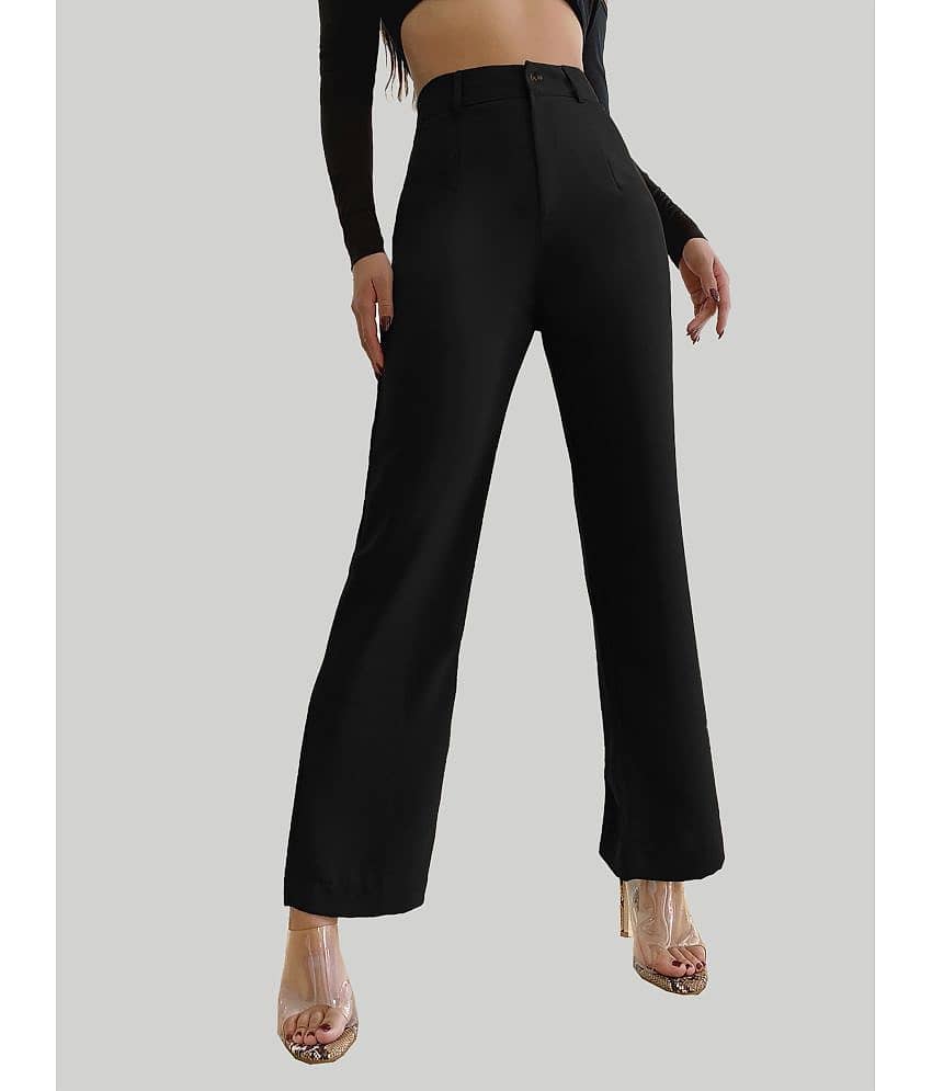 CHALODIA - Black Cotton Blend Regular Women's Casual Pants ( Pack of 1 ) - Trousers | Buy online on ZillyBuy