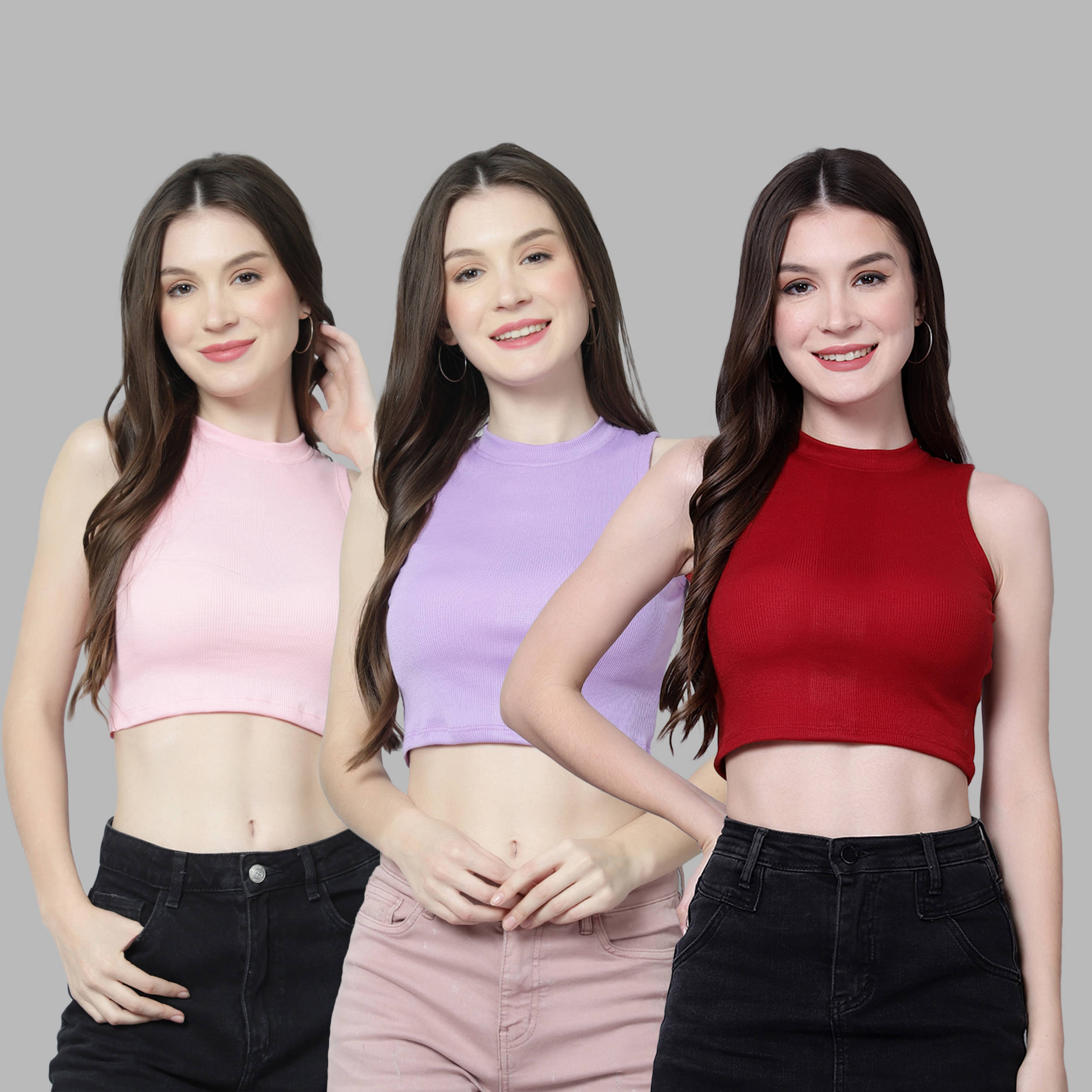     			Diaz Women Cotton Solid Regular Fit Round Neck T-Shirt ( Multicolor )