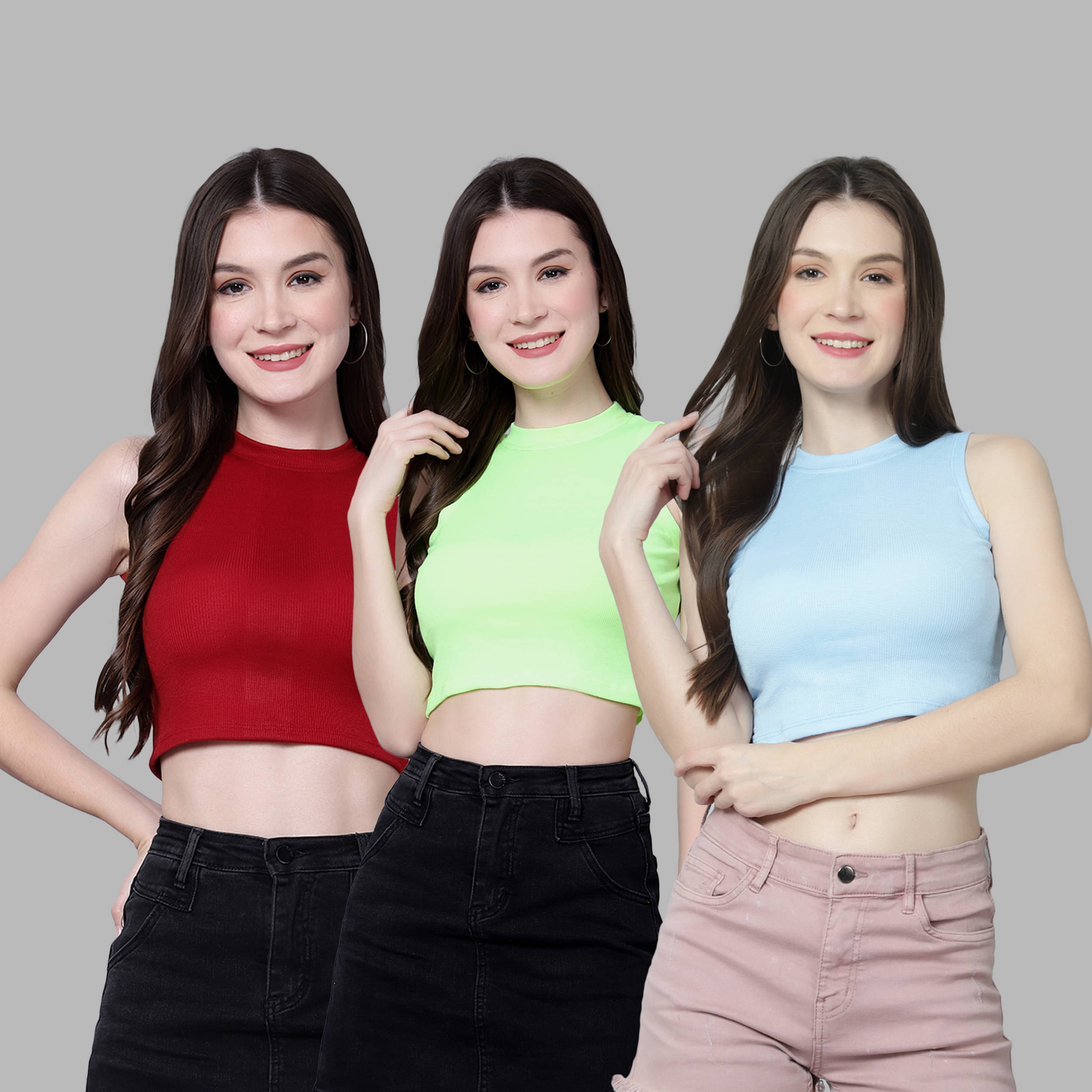     			Diaz Women Cotton Solid Regular Fit Round Neck T-Shirt ( Multicolor )