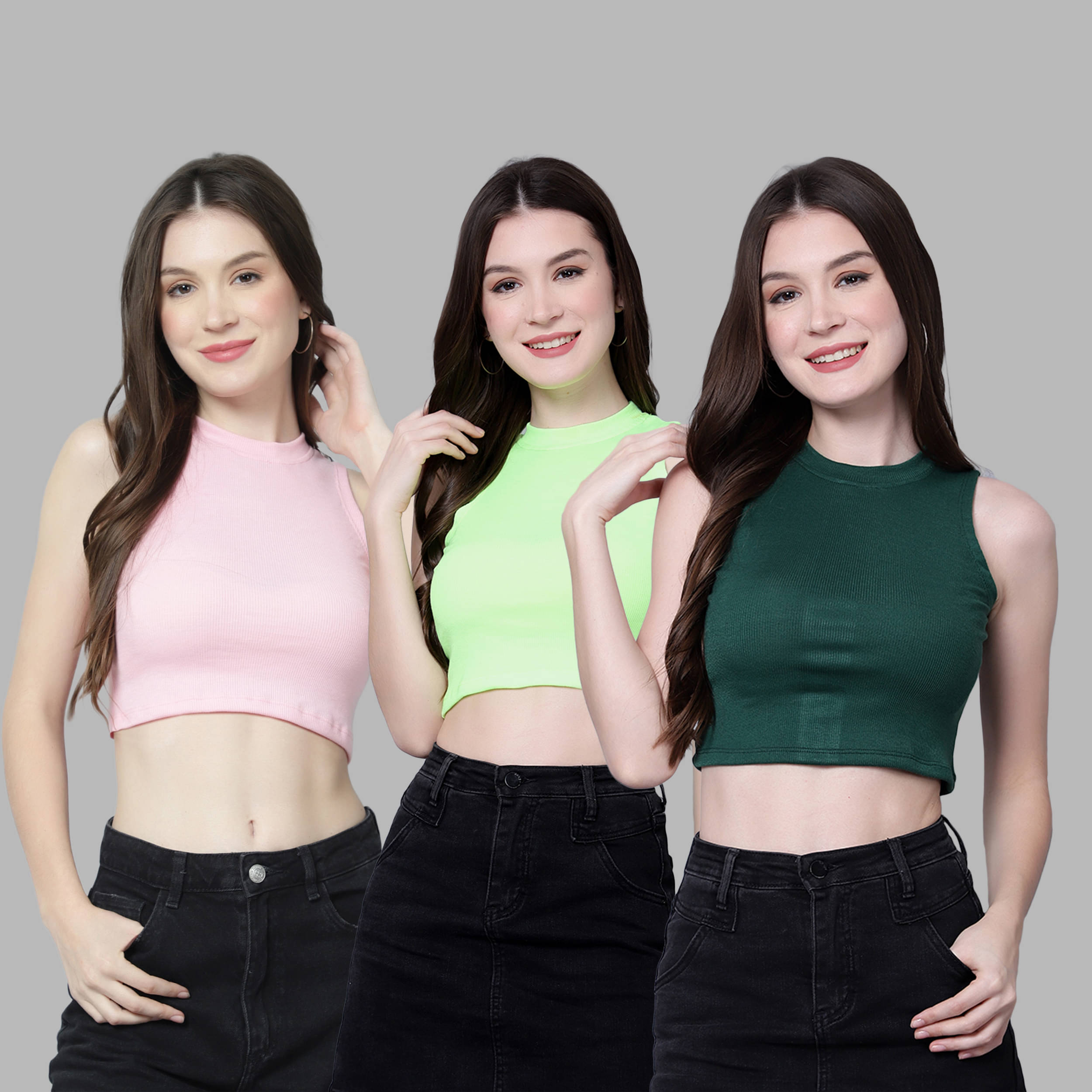     			Diaz Women Cotton Solid Regular Fit Round Neck T-Shirt ( Multicolor )