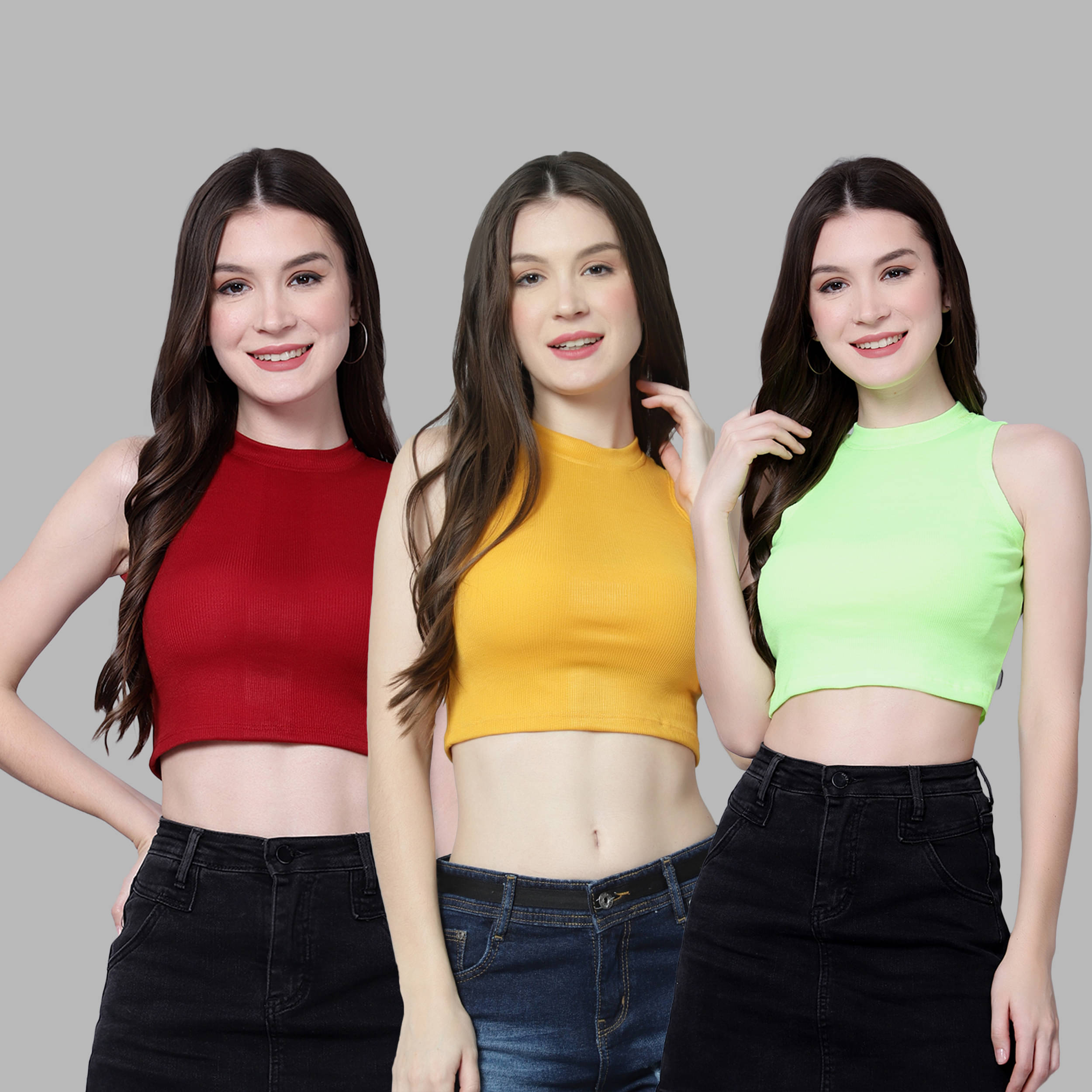     			Diaz Women Cotton Solid Regular Fit Round Neck T-Shirt ( Multicolor )