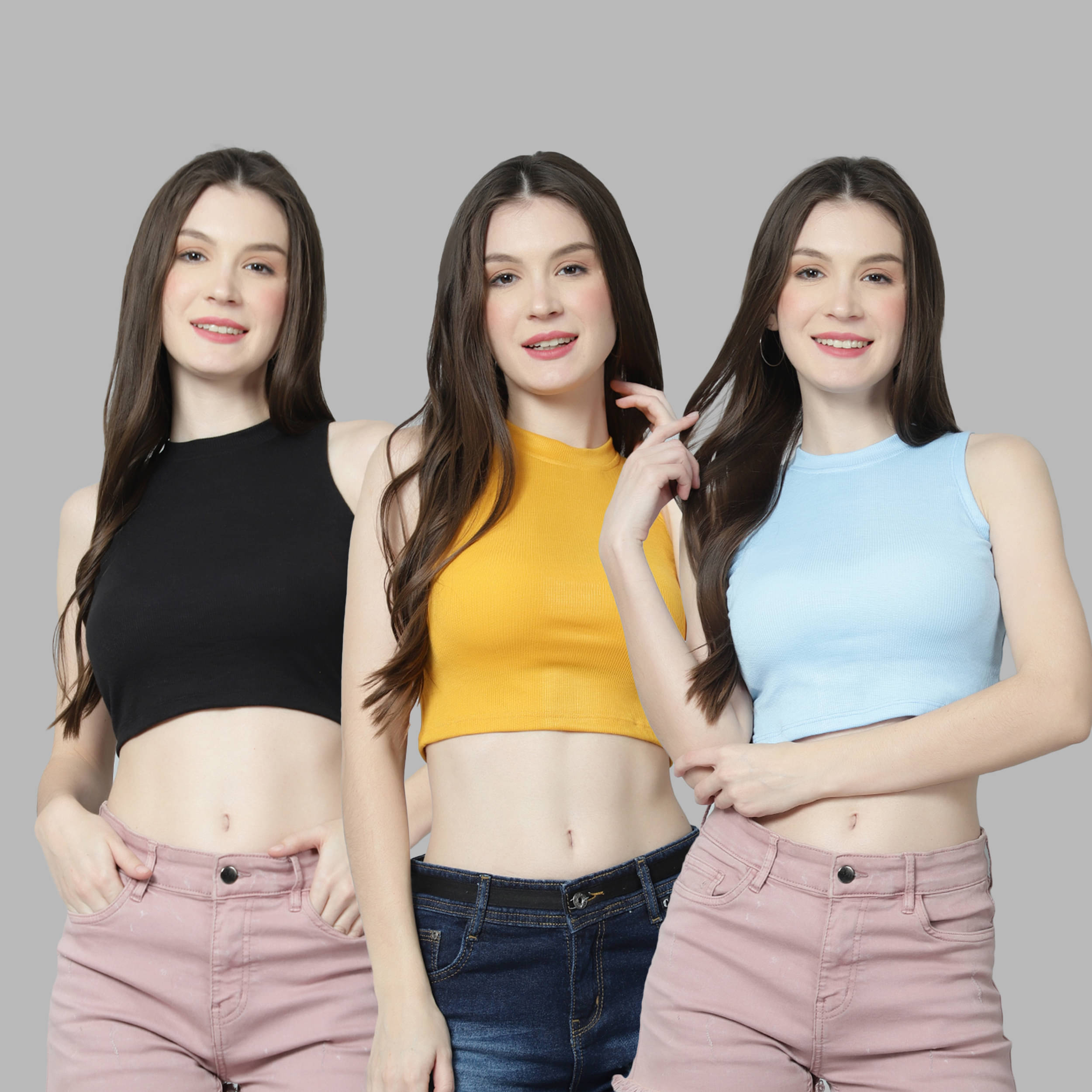 Diaz Women Cotton Solid Regular Fit Round Neck T-Shirt ( Multicolor ) Diaz Women Cotton Solid Regular Fit Round Neck T-Shirt ( Multicolor )
