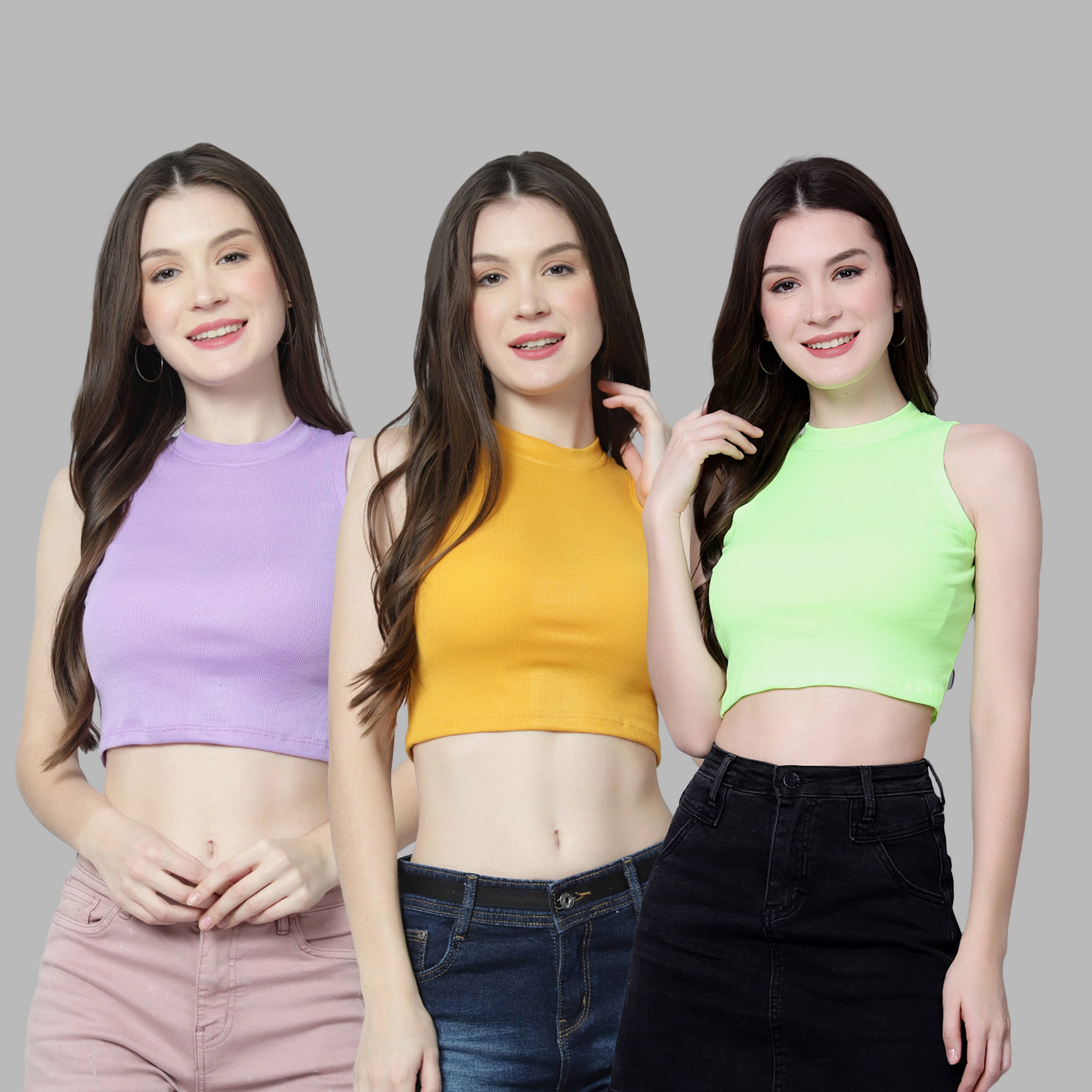     			Diaz Women Cotton Solid Regular Fit Round Neck T-Shirt ( Multicolor )