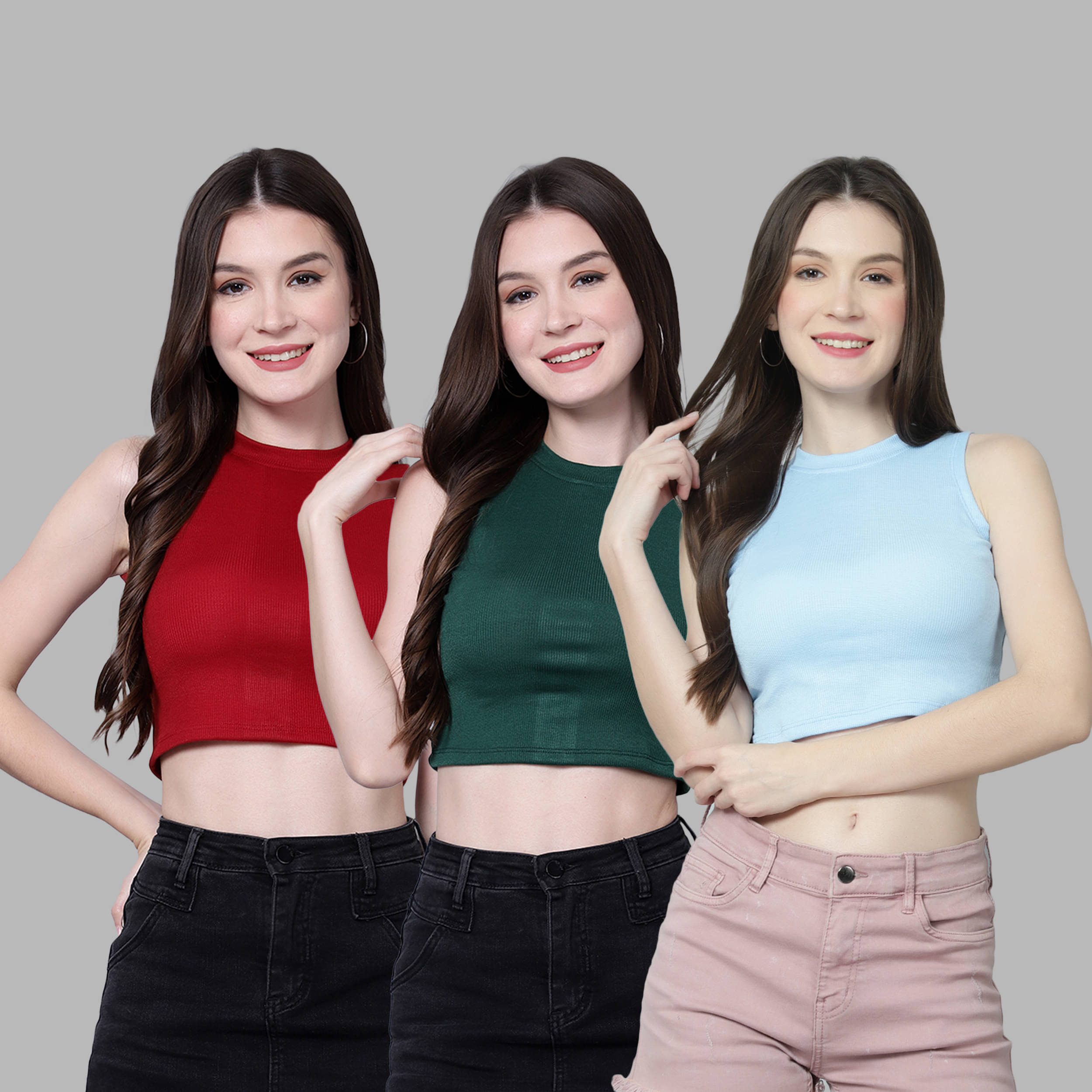     			Diaz Women Cotton Solid Regular Fit Round Neck T-Shirt ( Multicolor )