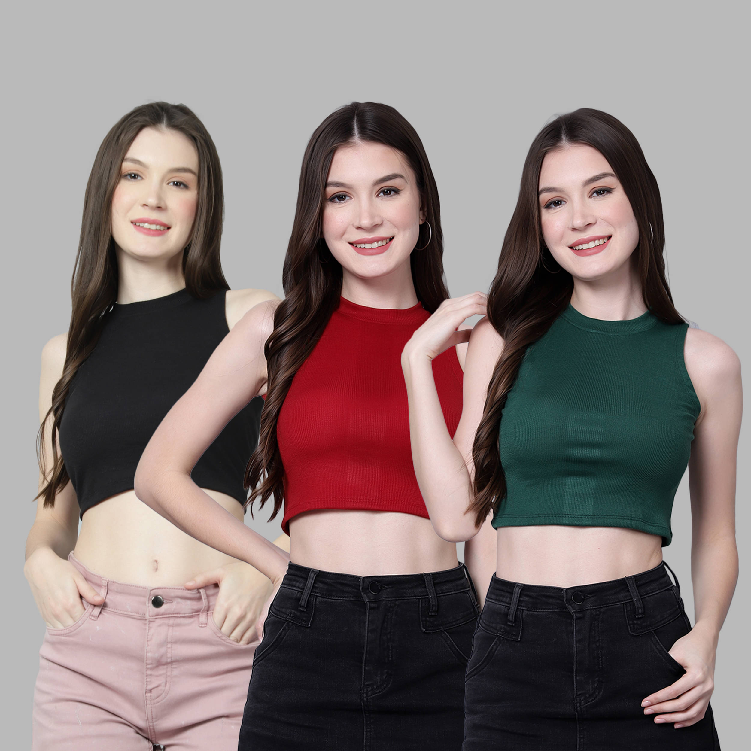 Diaz Women Cotton Solid Regular Fit Round Neck T-Shirt ( Multicolor ) Diaz Women Cotton Solid Regular Fit Round Neck T-Shirt ( Multicolor )