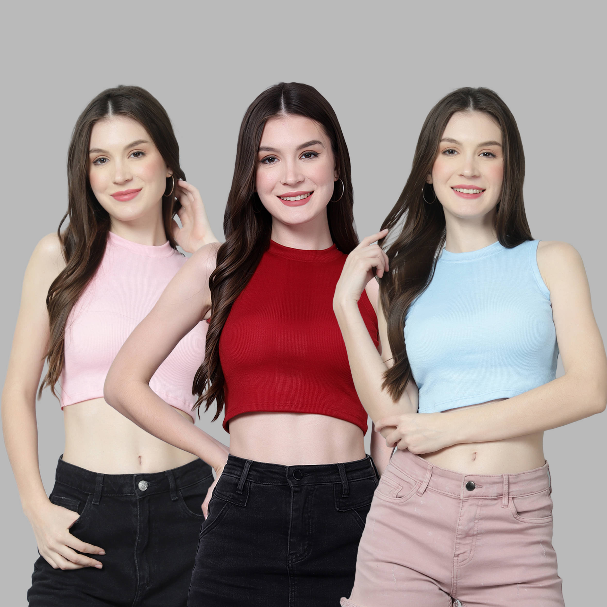     			Diaz Women Cotton Solid Regular Fit Round Neck T-Shirt ( Multicolor )