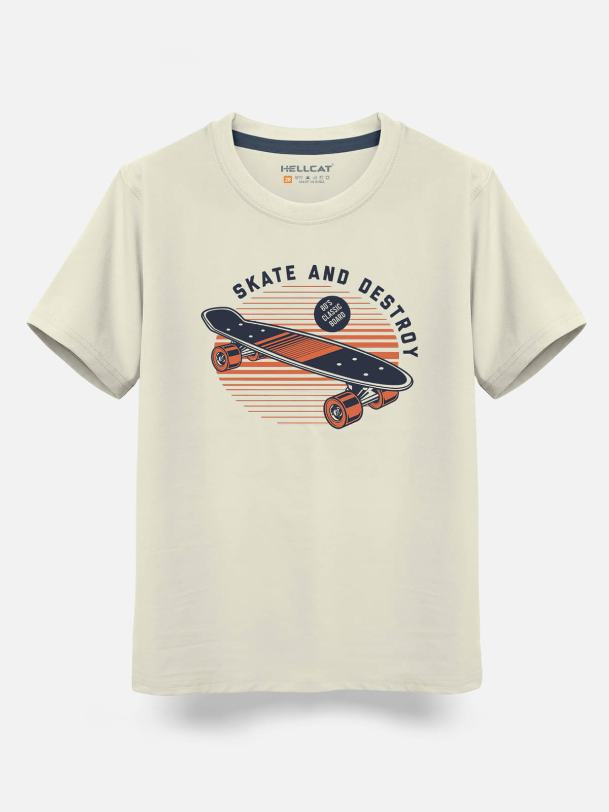     			HELLCAT Pack of 1 Boys Cotton Blend T-Shirt ( Beige )