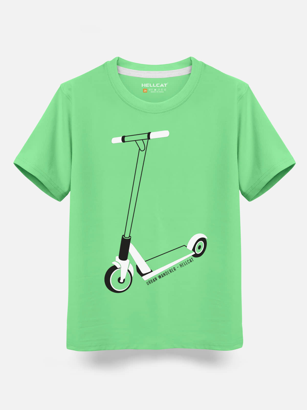 HELLCAT Pack of 1 Boys Cotton Blend T-Shirt ( Green )