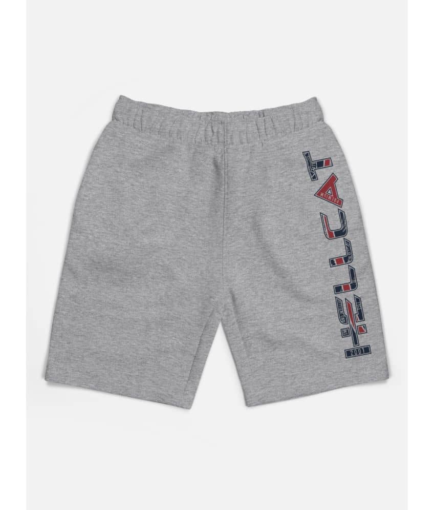 HELLCAT Pack of 1 Cotton Blend Shorts For Boys ( Grey Melange ) - Shorts | Buy online on ZillyBuy