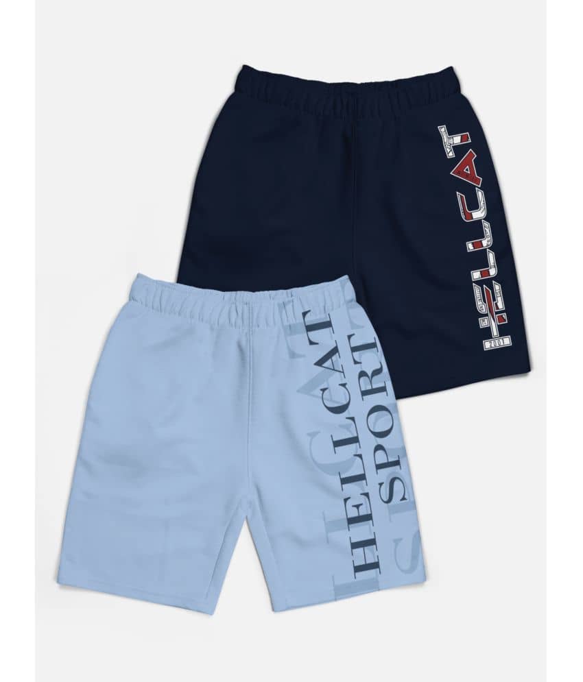 HELLCAT Pack of 2 Cotton Blend Shorts For Boys ( Multi Color ) - Shorts | Buy online on ZillyBuy