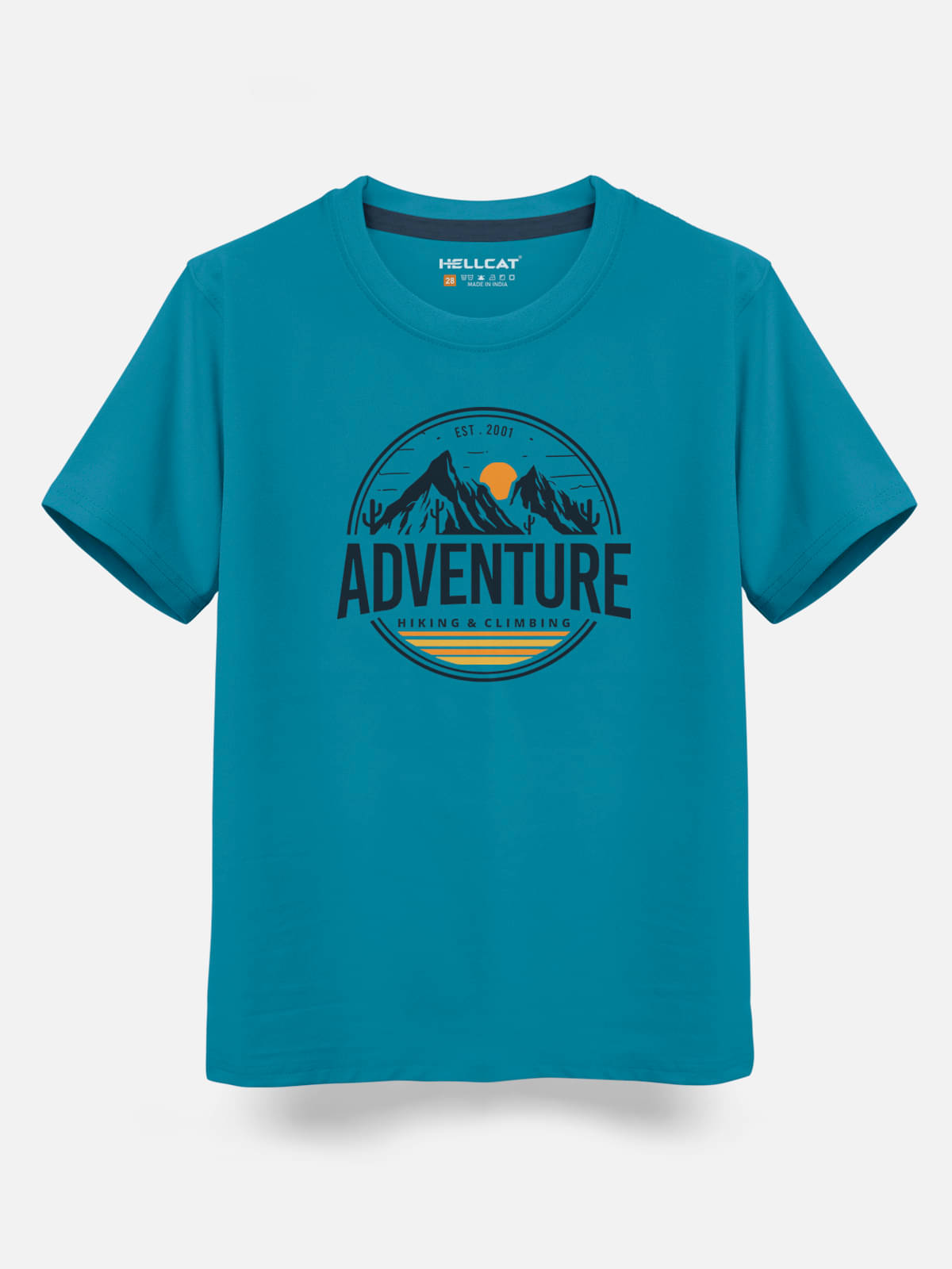     			HELLCAT Pack of 1 Boys Cotton Blend T-Shirt ( Turquoise )