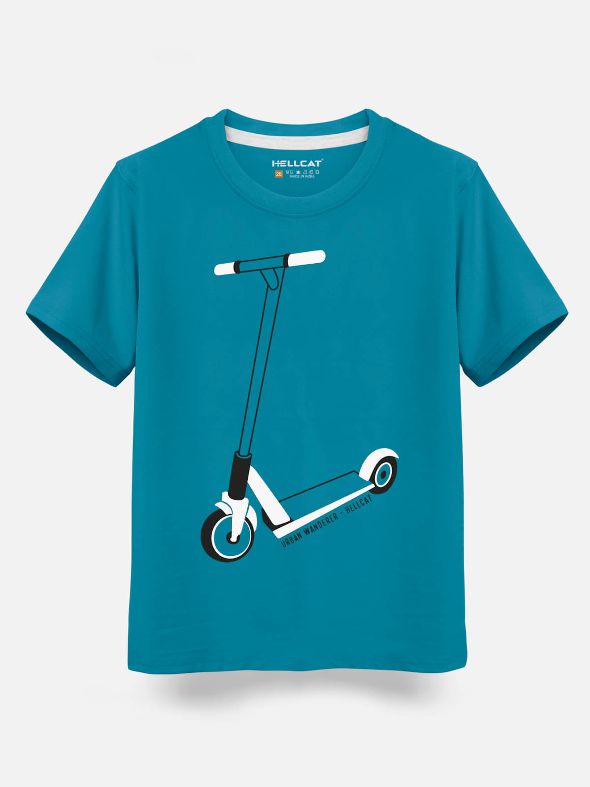     			HELLCAT Pack of 1 Boys Cotton Blend T-Shirt ( Turquoise )