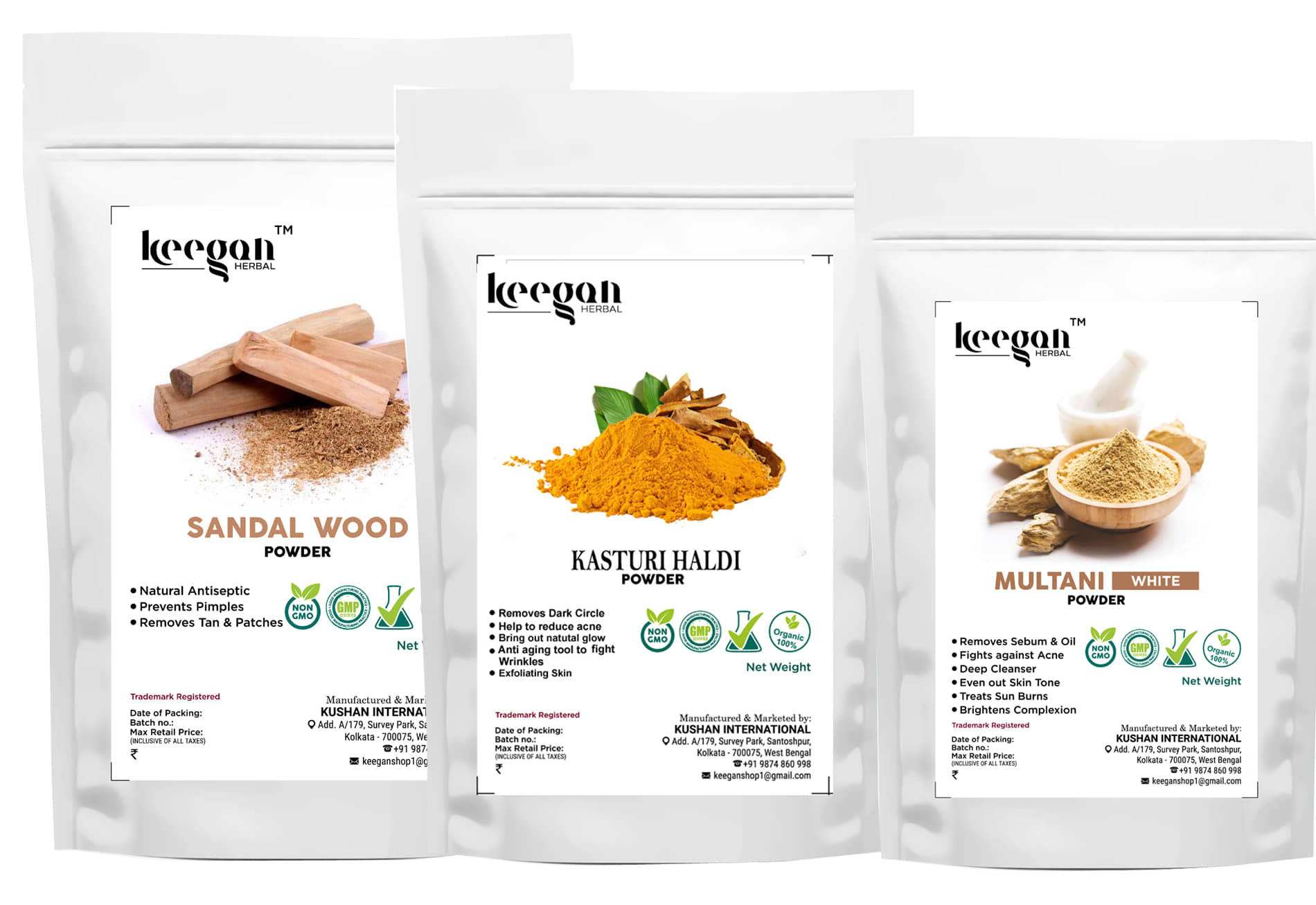Keegan - Natural Glow Facial Kit For All Skin Type ( Pack of 3 )