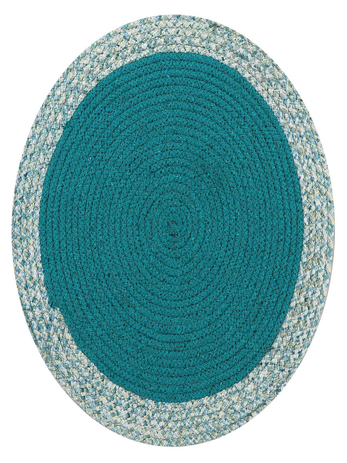 LADLI JEE Cotton Solid Round Table Mats 31 cm 31 cm Pack of 1 - Teal LADLI JEE Cotton Solid Round Table Mats 31 cm 31 cm Pack of 1 - Teal