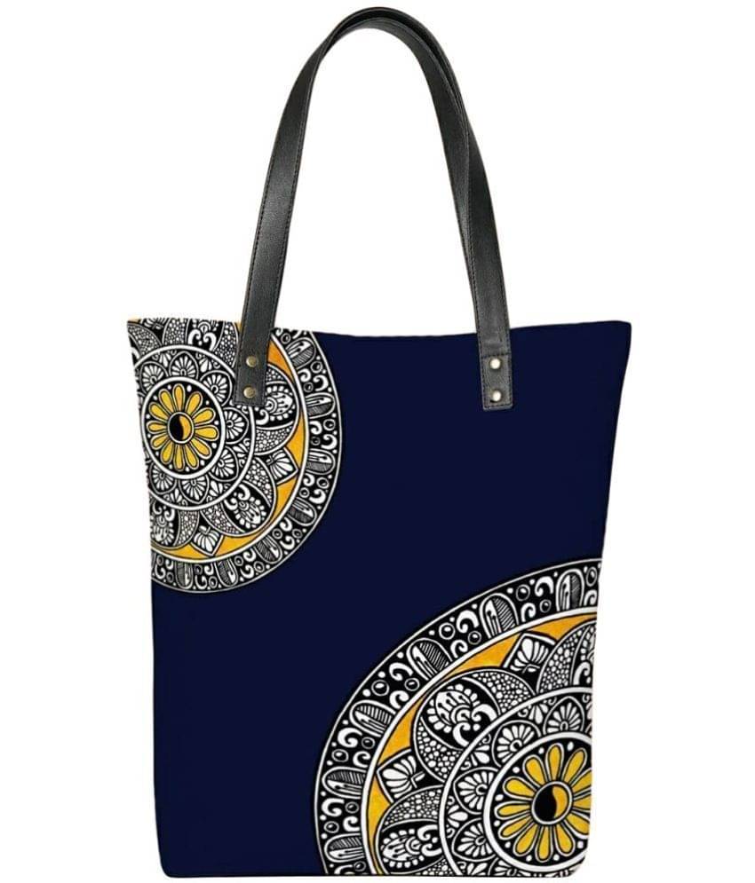     			Lychee Bags Tote Bag Canvas Set of 1 ( Blue )