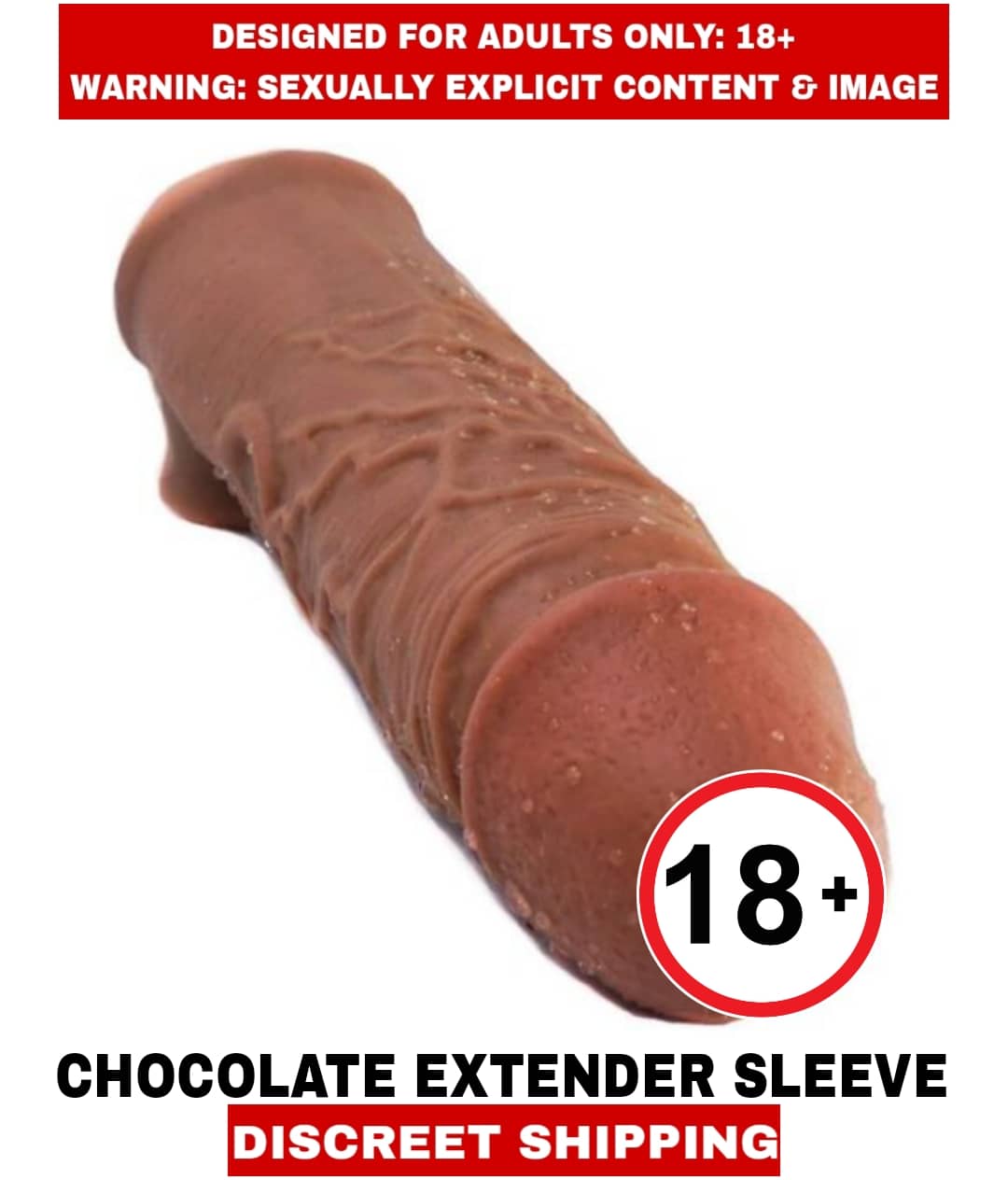MALE ADULT SEX TOYS PENIS CHOCOLATE SLEEVE EXTENDER DOUBLEHOLE SLEEVE For Men