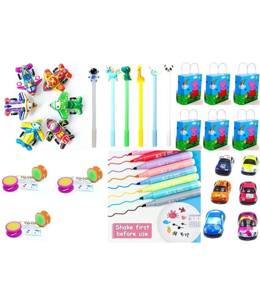 Magic theme Combo Packs/Birthday Return Gift for Kids/Set of 6/Goodies with Gift Bag for kids of All age Group/Multi-color/36 qty Magic theme Combo Packs/Birthday Return Gift for Kids/Set of 6/Goodies with Gift Bag for kids of All age Group/Multi-color/36 qty