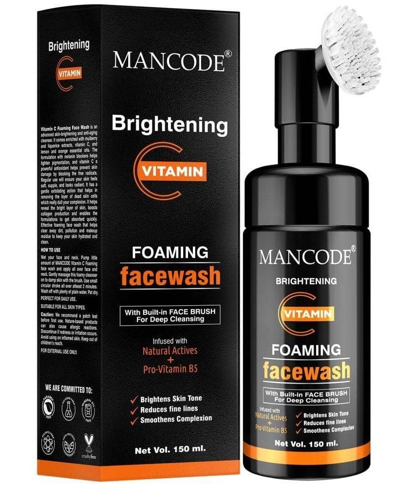 Mancode Vitamin C Foaming Face Wash , With Built in Brush Face Wash For Men , Brightens Skin, 150 ml (Pack of 1) Mancode Vitamin C Foaming Face Wash , With Built in Brush Face Wash For Men , Brightens Skin, 150 ml (Pack of 1)