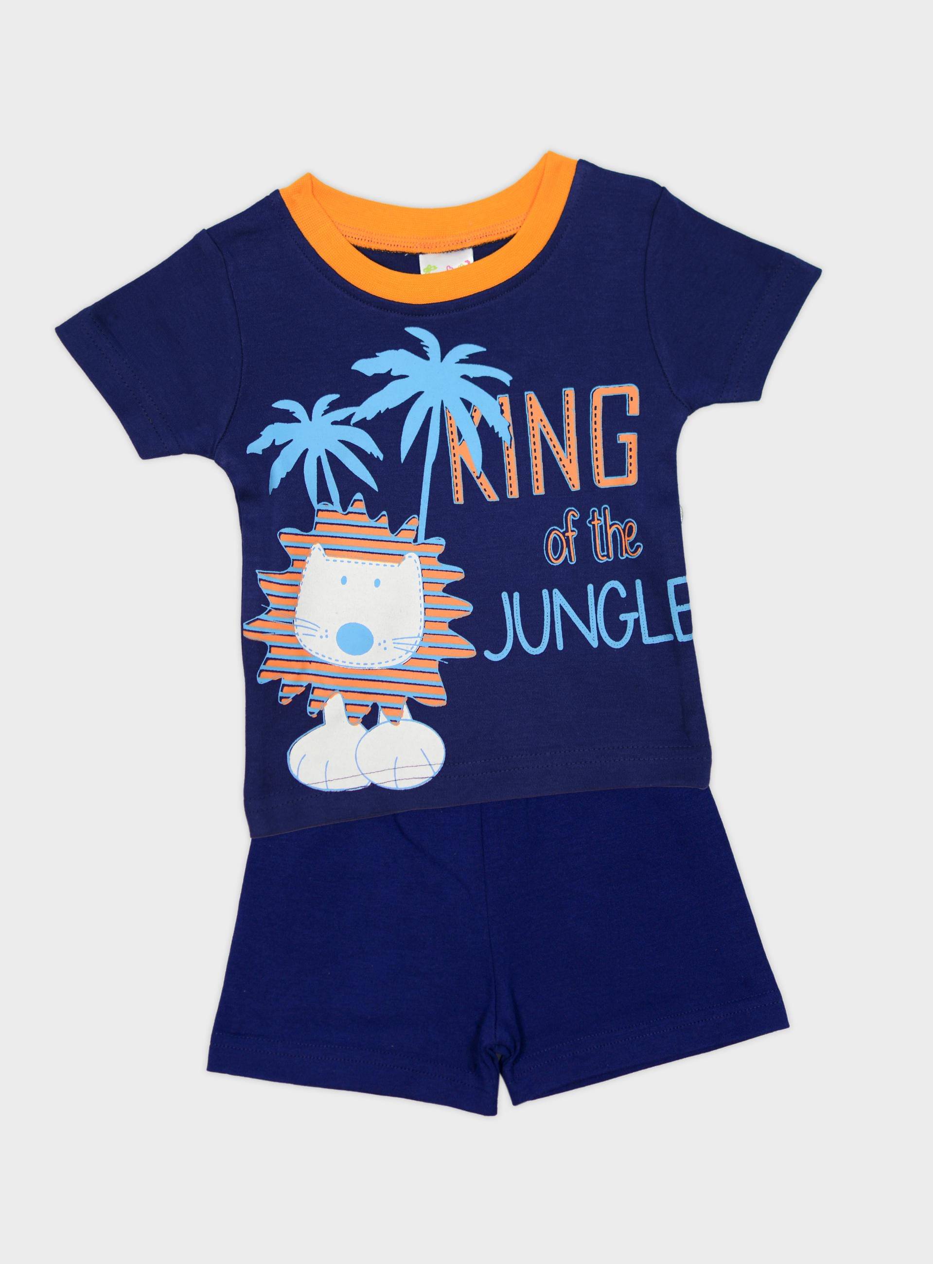 Me N My CLOSET Pack of 1 Unisex for Baby Cotton T-Shirt & Shorts ( Navy )     			Me N My CLOSET Pack of 1 Unisex for Baby Cotton T-Shirt & Shorts ( Navy )