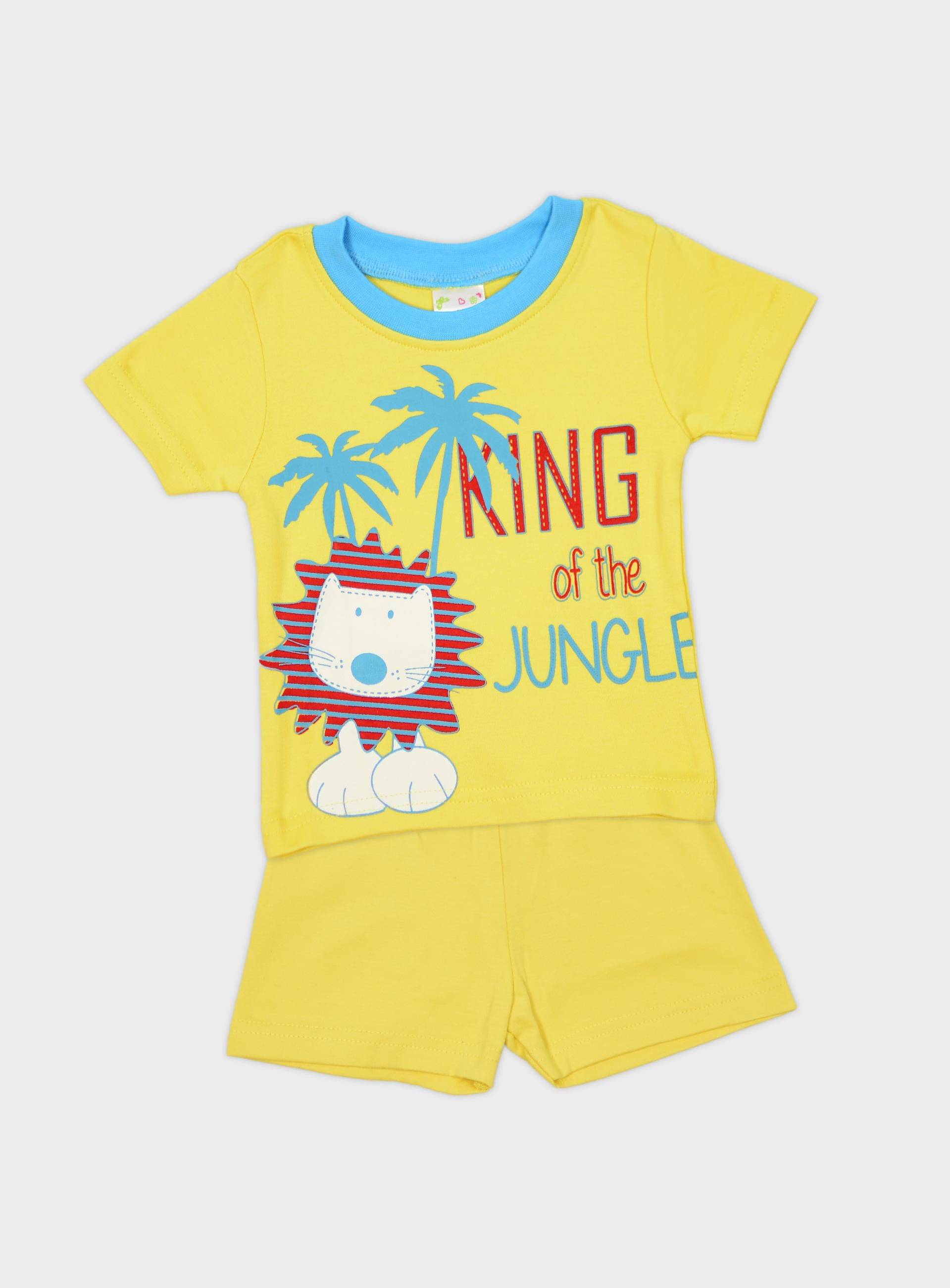     			Me N My CLOSET Pack of 1 Unisex for Baby Cotton T-Shirt & Shorts ( Yellow )