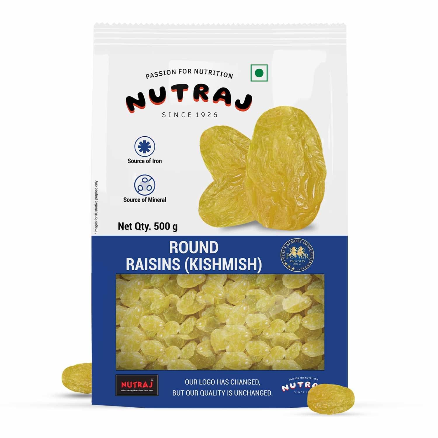 Nutraj Round Raisins 500g, Kishmish 500g Nutraj Round Raisins 500g, Kishmish 500g