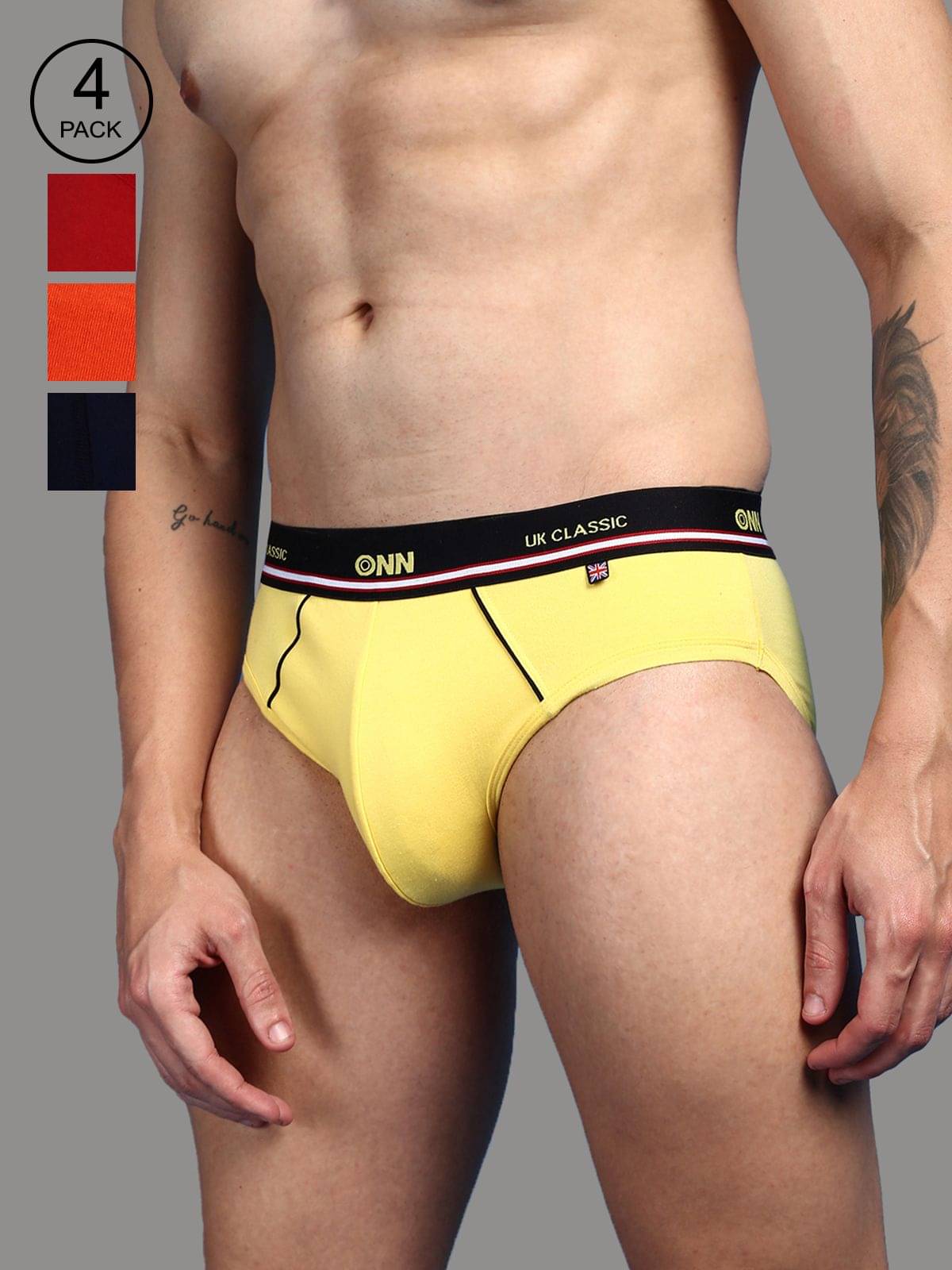     			ONN Pack of 4 Cotton Men's Briefs ( Multicolor )