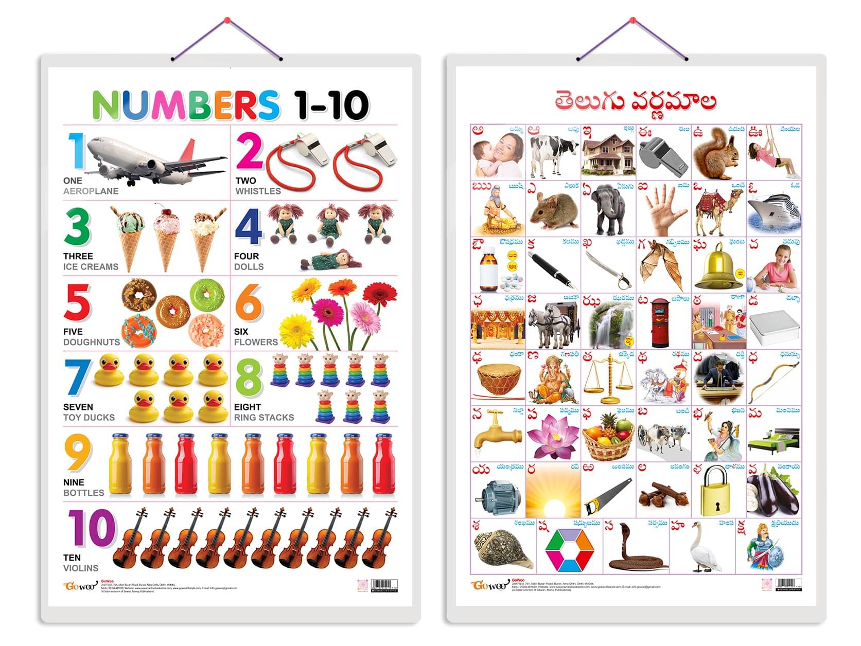 Set of 2 Numbers 1-10 and Telugu Alphabet (Telugu) Early Learning Educational Charts for Kids | 20"X30" inch |Non-Tearable and Waterproof | Double Sided Laminated | Perfect for Homeschooling, Kindergarten and Nursery Students Set of 2 Numbers 1-10 and Telugu Alphabet (Telugu) Early Learning Educational Charts for Kids | 20"X30" inch |Non-Tearable and Waterproof | Double Sided Laminated | Perfect for Homeschooling, Kindergarten and Nursery Students