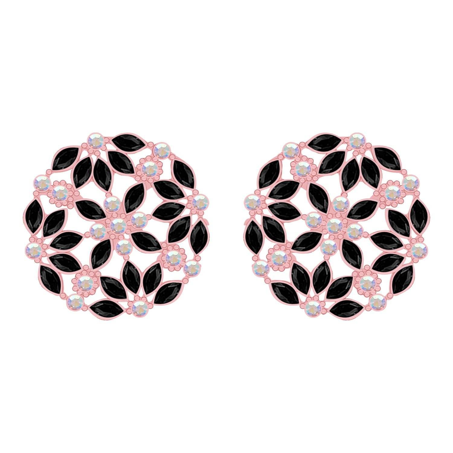     			Silver Shine - Black Stud Earrings ( Pack of 1 )