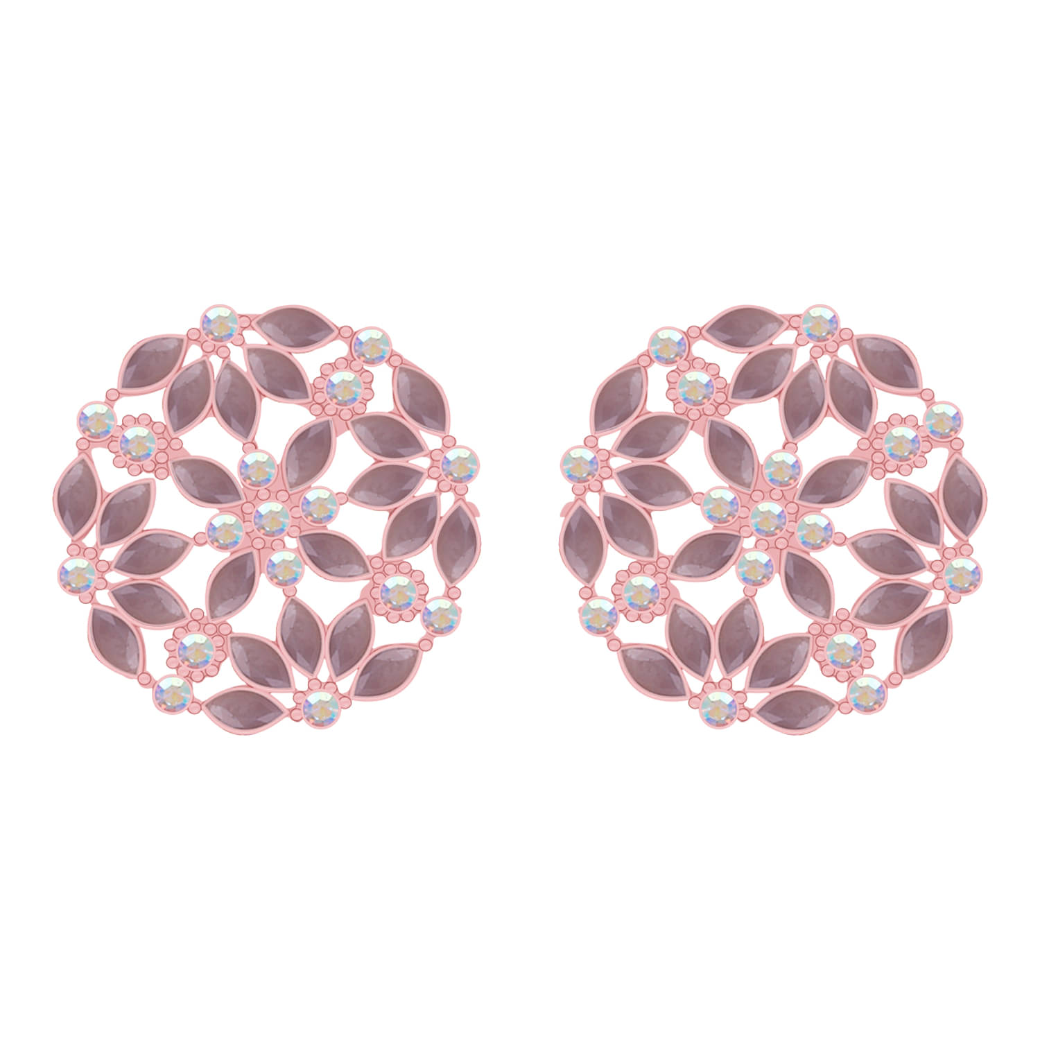     			Silver Shine - Gray Stud Earrings ( Pack of 1 )