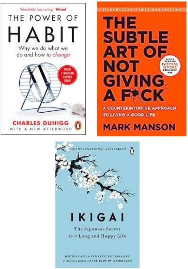     			The Power ofHabits + The Subtle Art + Ikigai