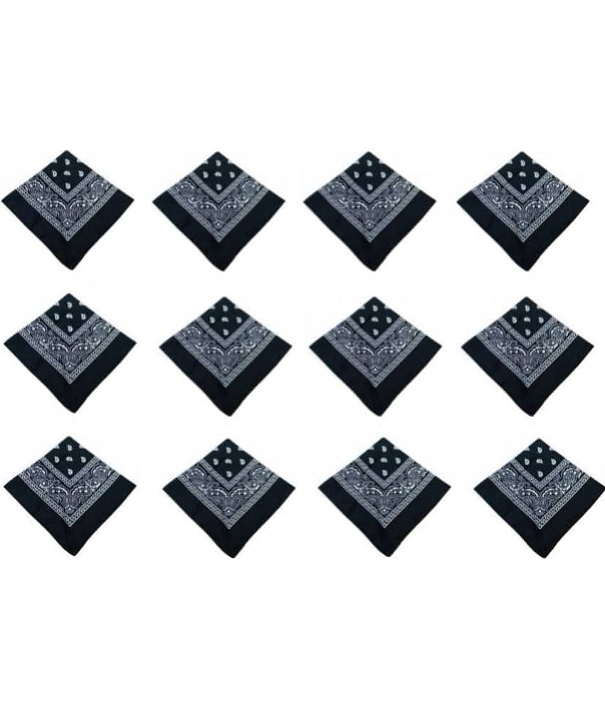 Zacharias - Black Cotton Men's Handkerchief ( Pack of 12 ) - Jewellery Sets | Buy online on ZillyBuy