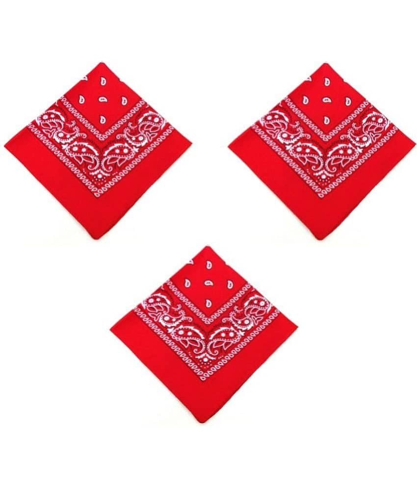 Zacharias - Red Cotton Men's Handkerchief ( Pack of 3 ) - Jewellery Sets | Buy online on ZillyBuy
