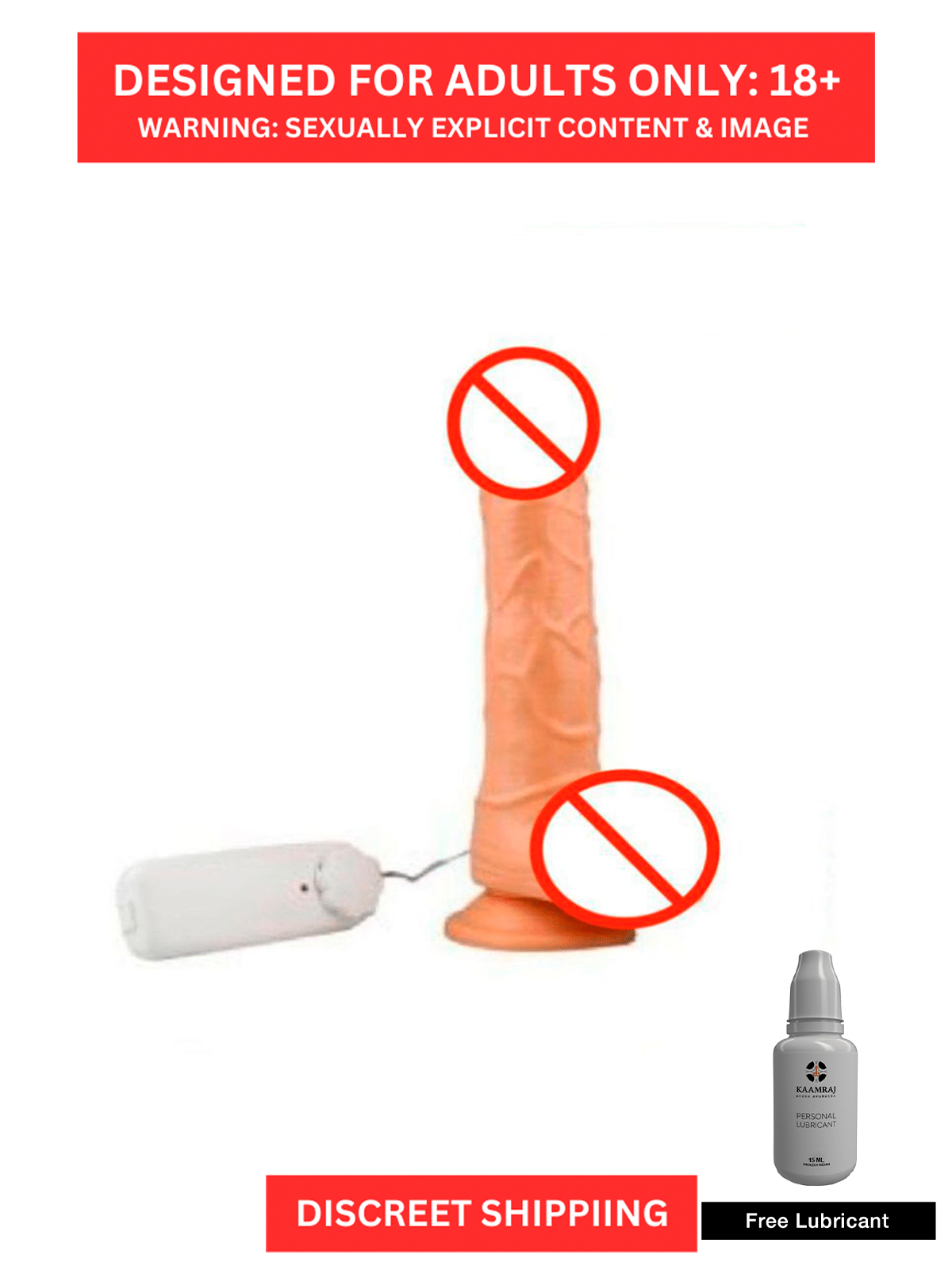 8 inch Multispeed Vibrating Dildo For Women + Free Lubricant
