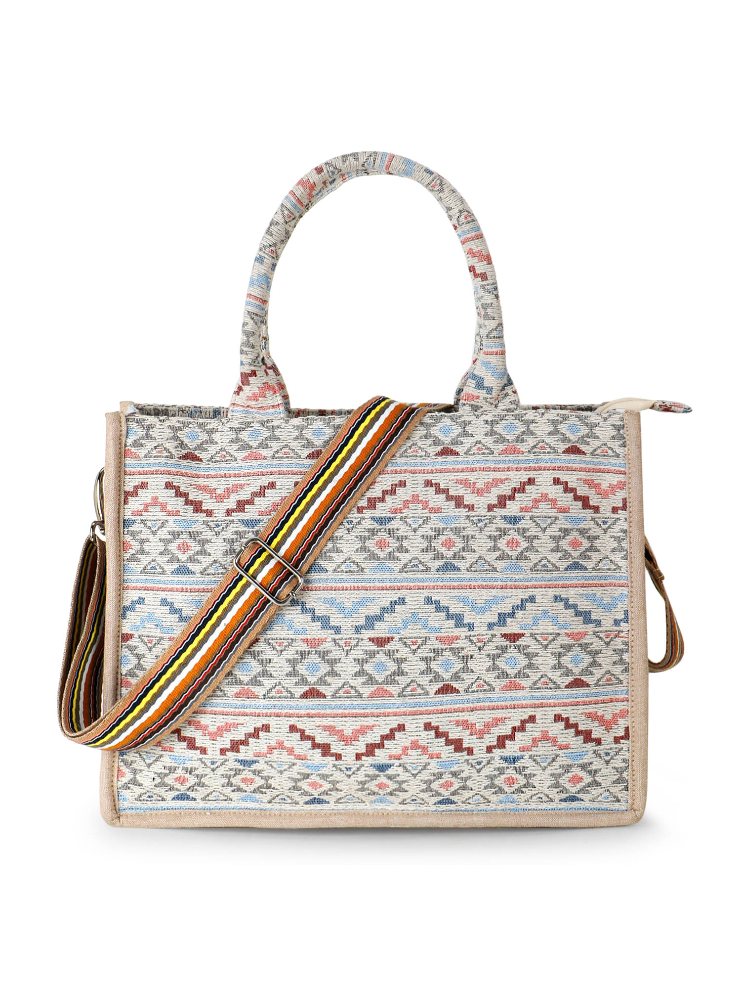    			Anekaant Shoulder Bag Canvas Set of 1 ( Nude )