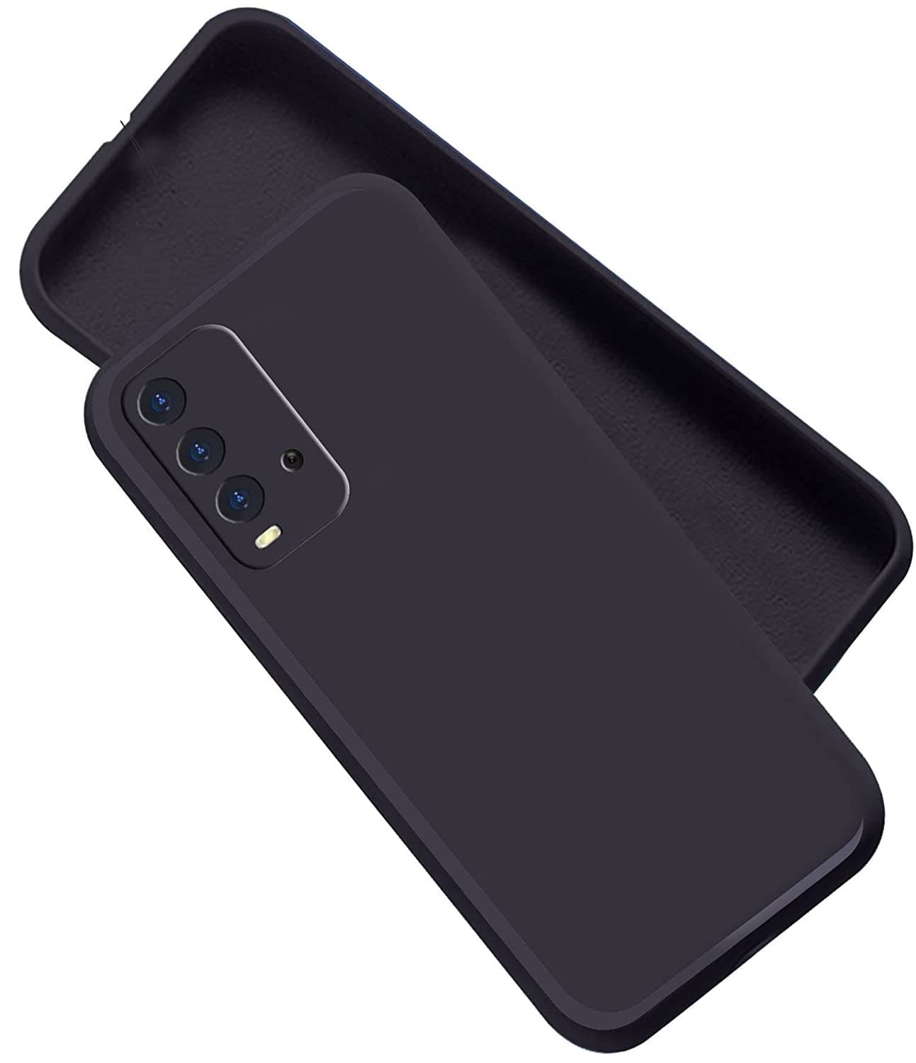     			Case Vault Covers - Black Silicon Plain Cases Compatible For Xiaomi Redmi 9 Power ( Pack of 1 )