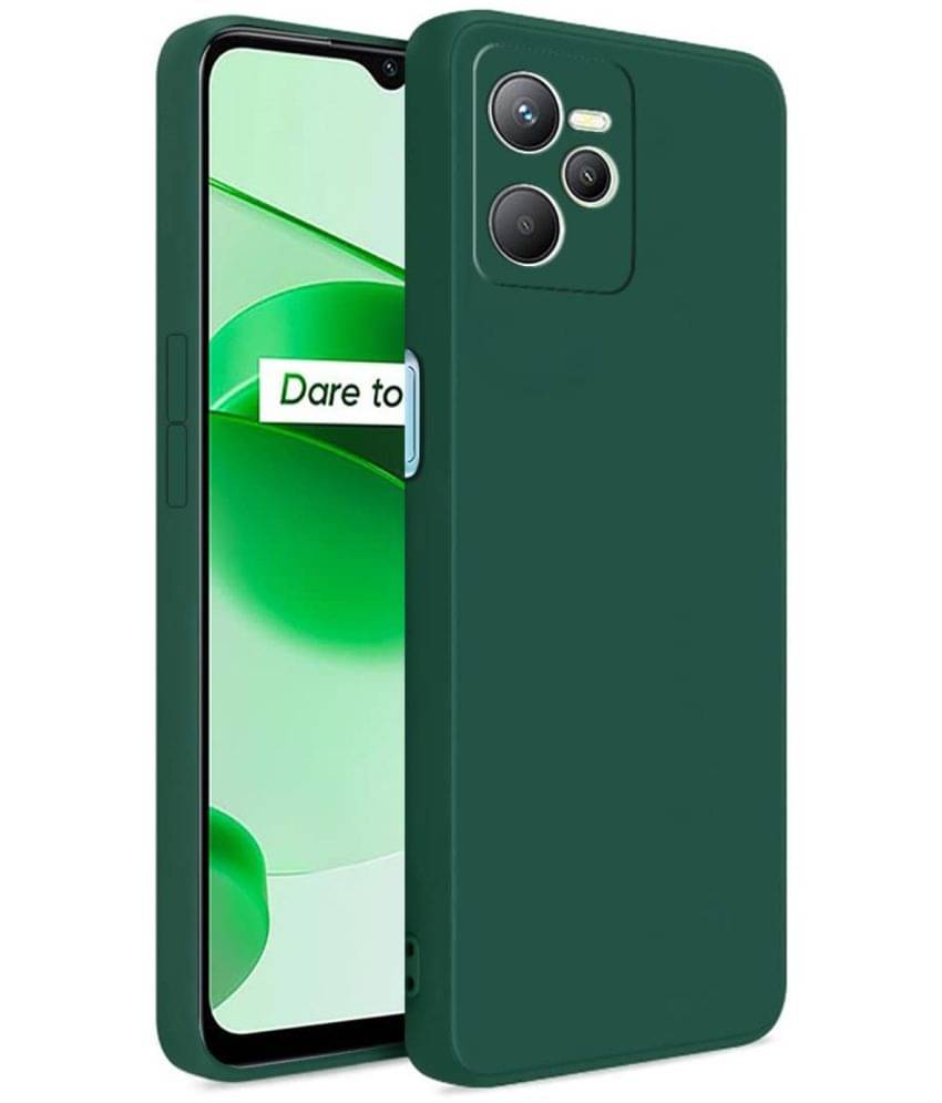 Case Vault Covers - Green Silicon Plain Cases Compatible For Realme C35 ( Pack of 1 ) Case Vault Covers - Green Silicon Plain Cases Compatible For Realme C35 ( Pack of 1 )
